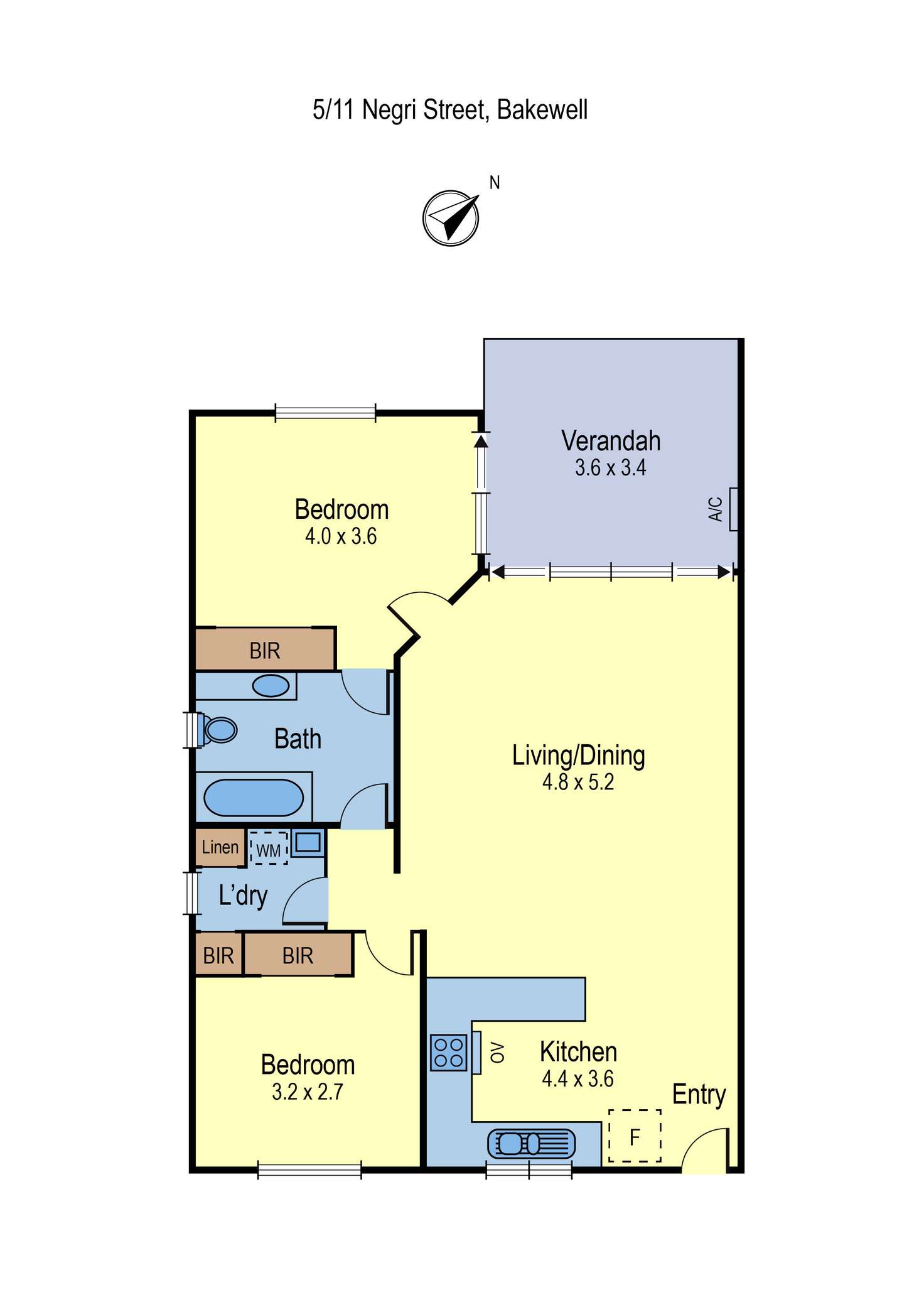 Floorplan of Homely unit listing, 5/11 Negri Street, Bakewell NT 832