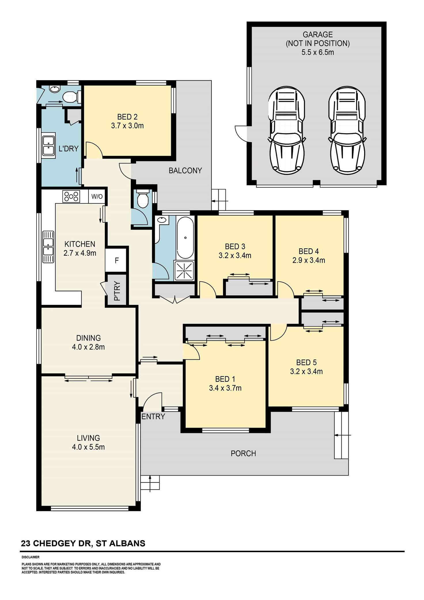 Floorplan of Homely house listing, 23 Chedgey Drive, St Albans VIC 3021