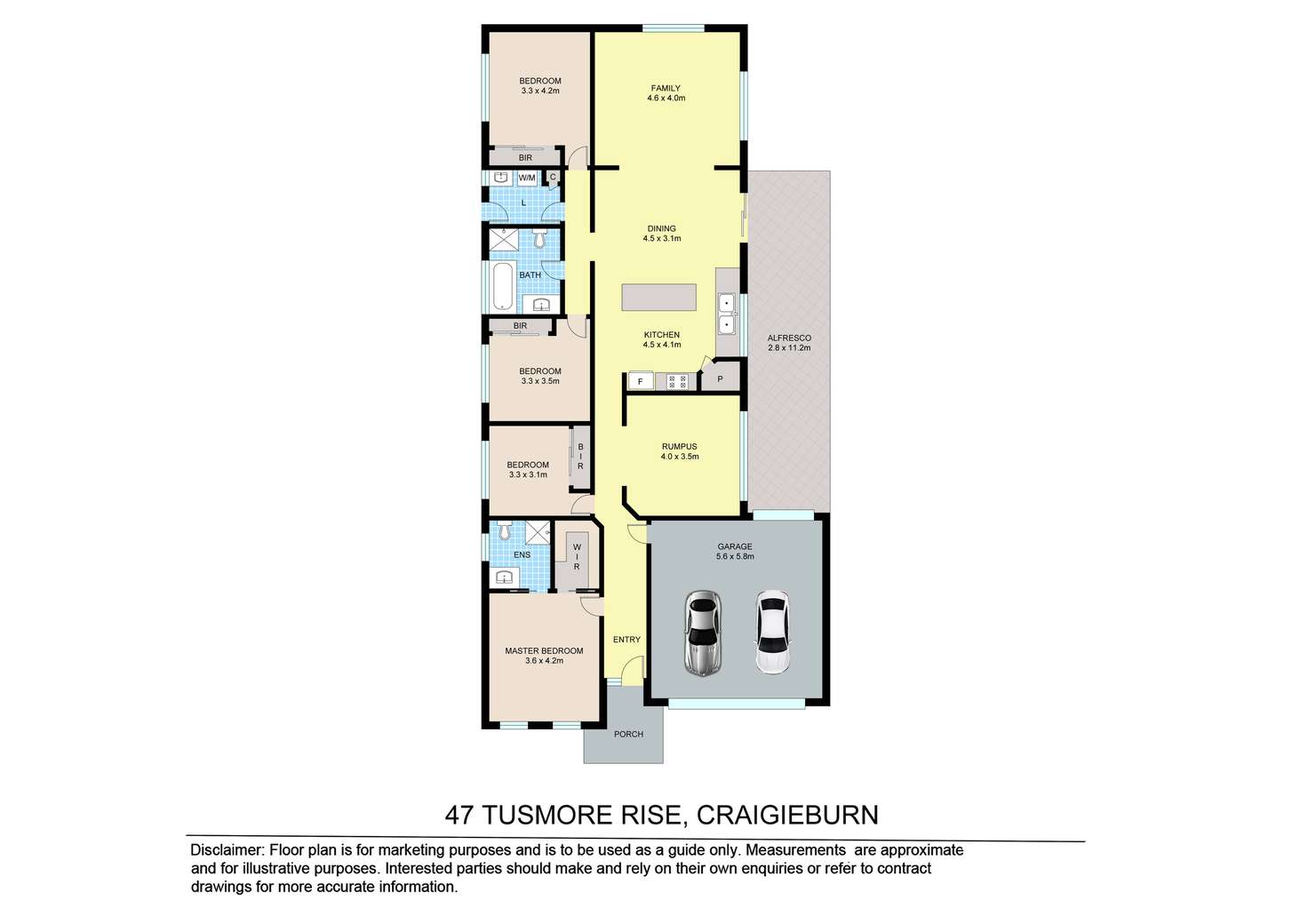 Floorplan of Homely house listing, 47 Tusmore Rise, Craigieburn VIC 3064