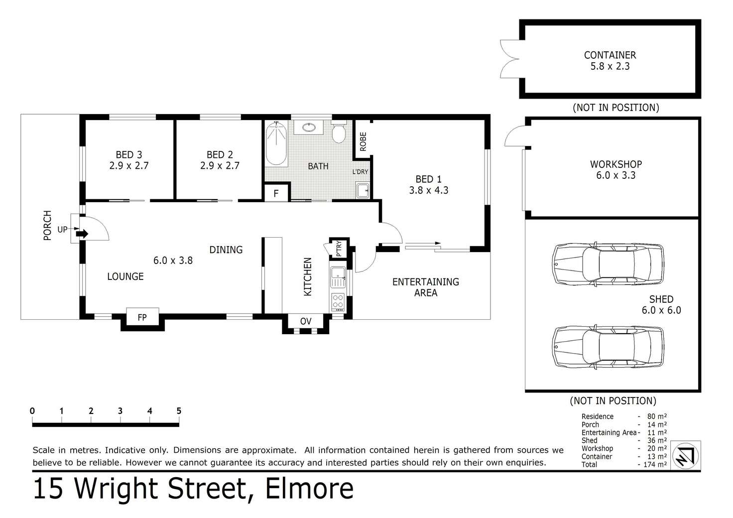 Floorplan of Homely house listing, 15 Wright Street, Elmore VIC 3558