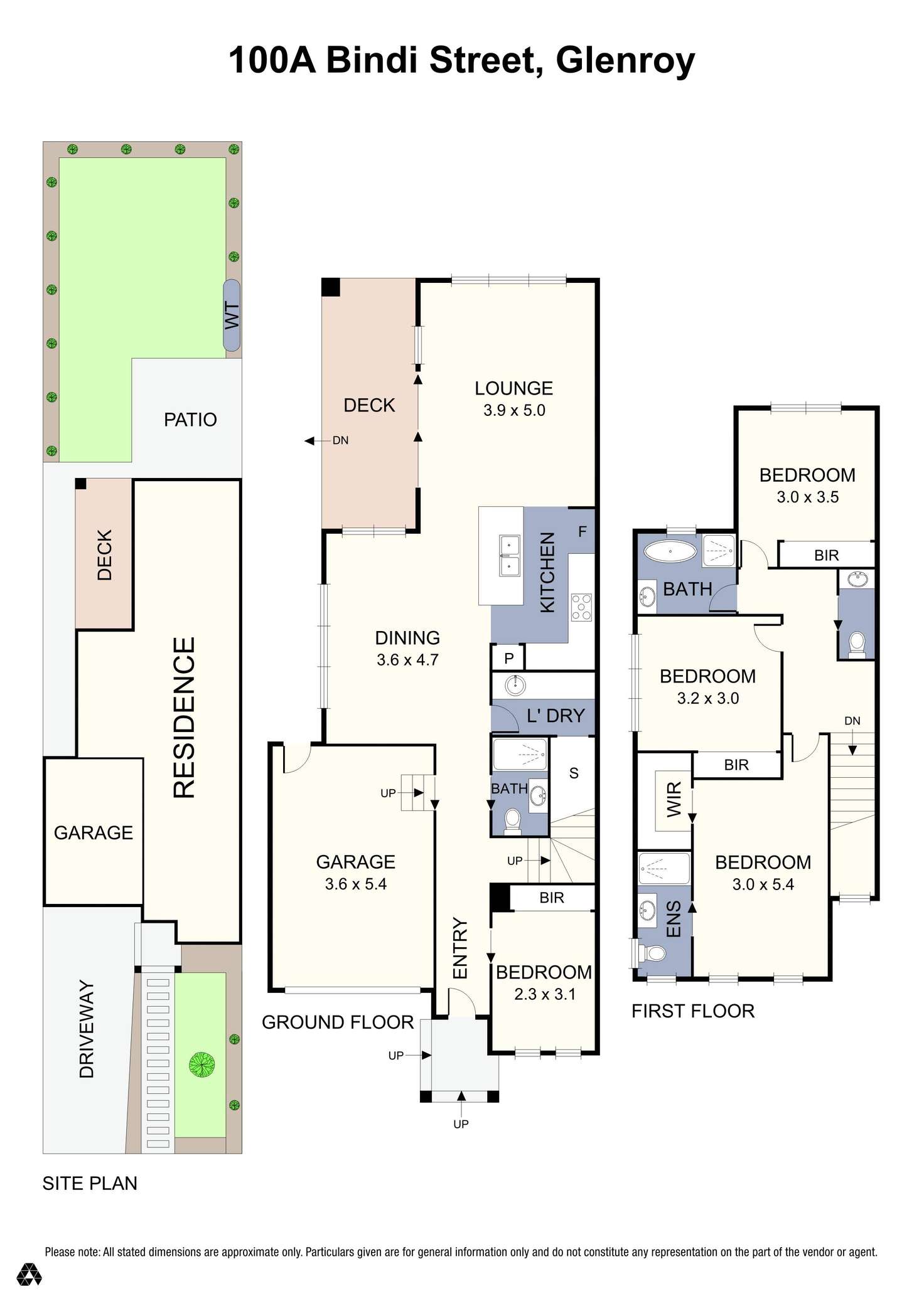 Floorplan of Homely townhouse listing, 100A Bindi Street, Glenroy VIC 3046
