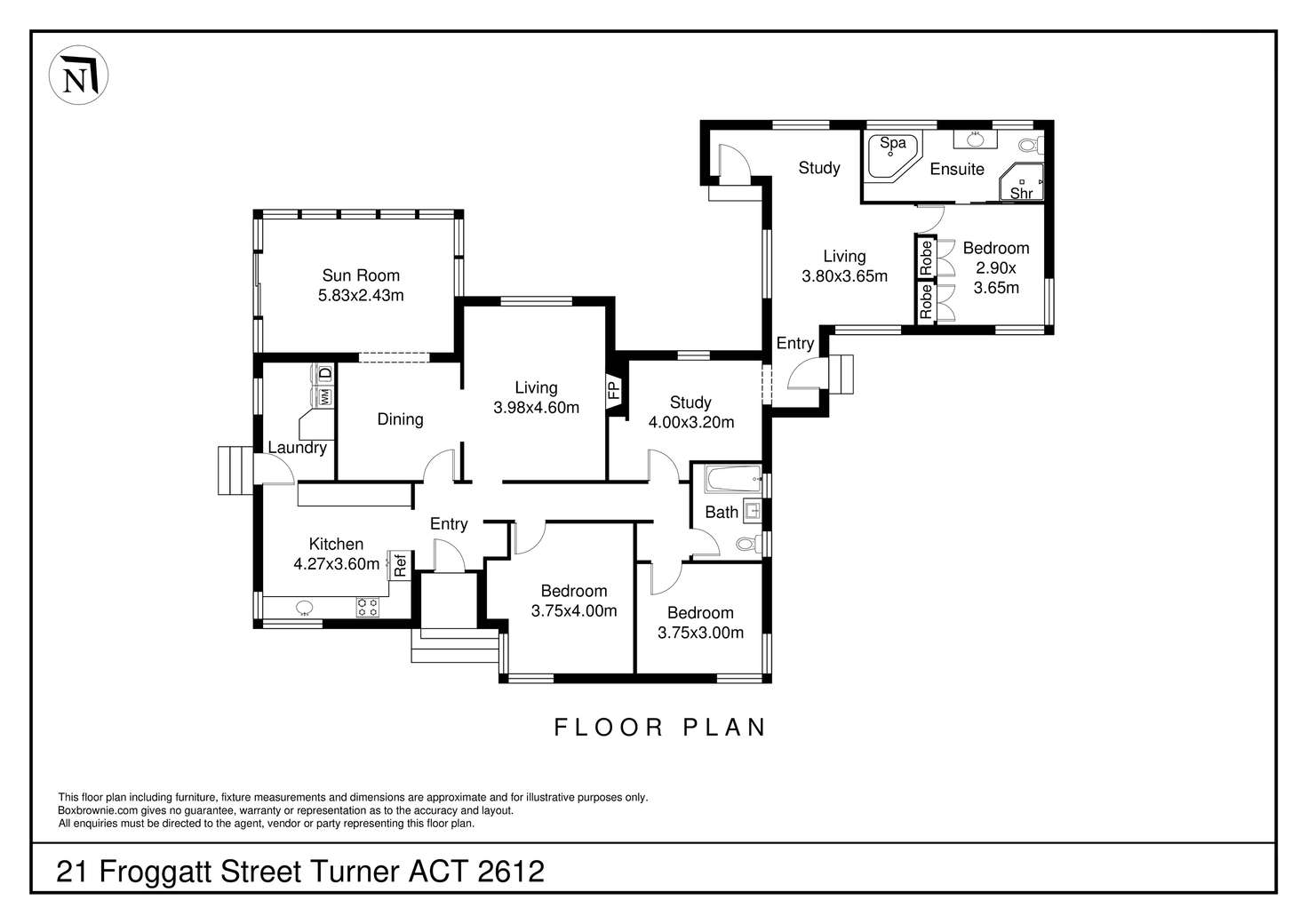 Floorplan of Homely house listing, 21 Froggatt Street, Turner ACT 2612