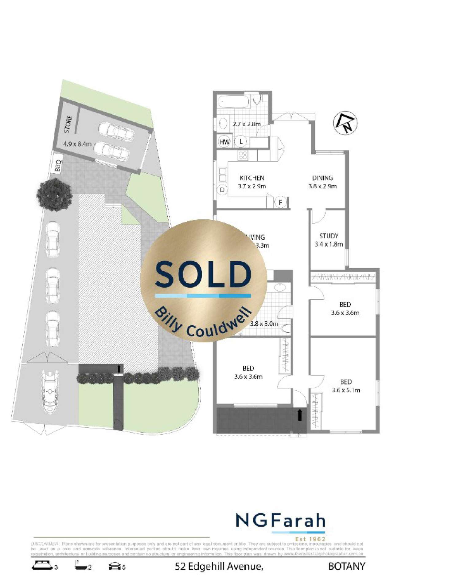 Floorplan of Homely house listing, 52 Edgehill Avenue, Botany NSW 2019