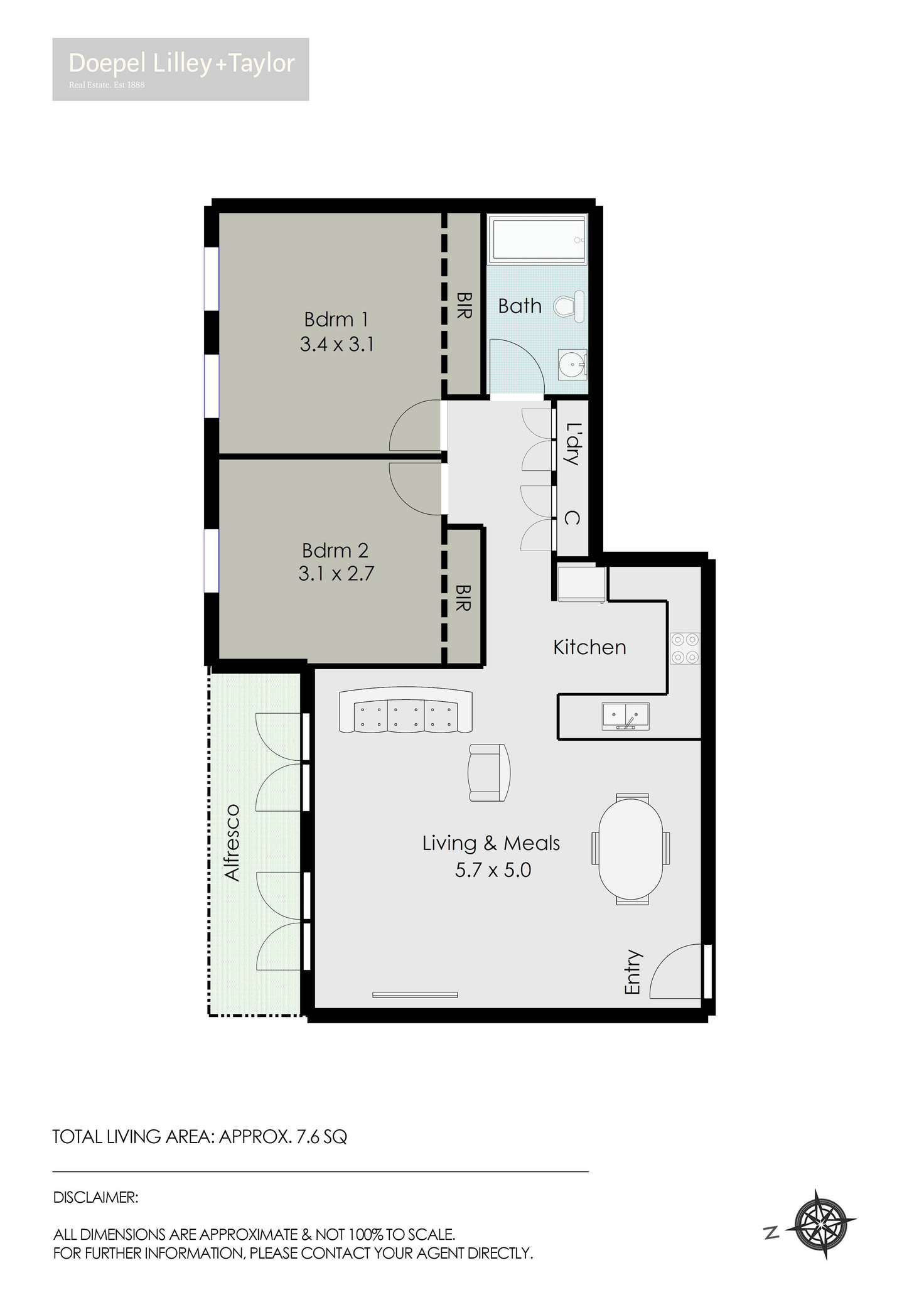 Floorplan of Homely apartment listing, 2/6 Bath Lane, Ballarat Central VIC 3350