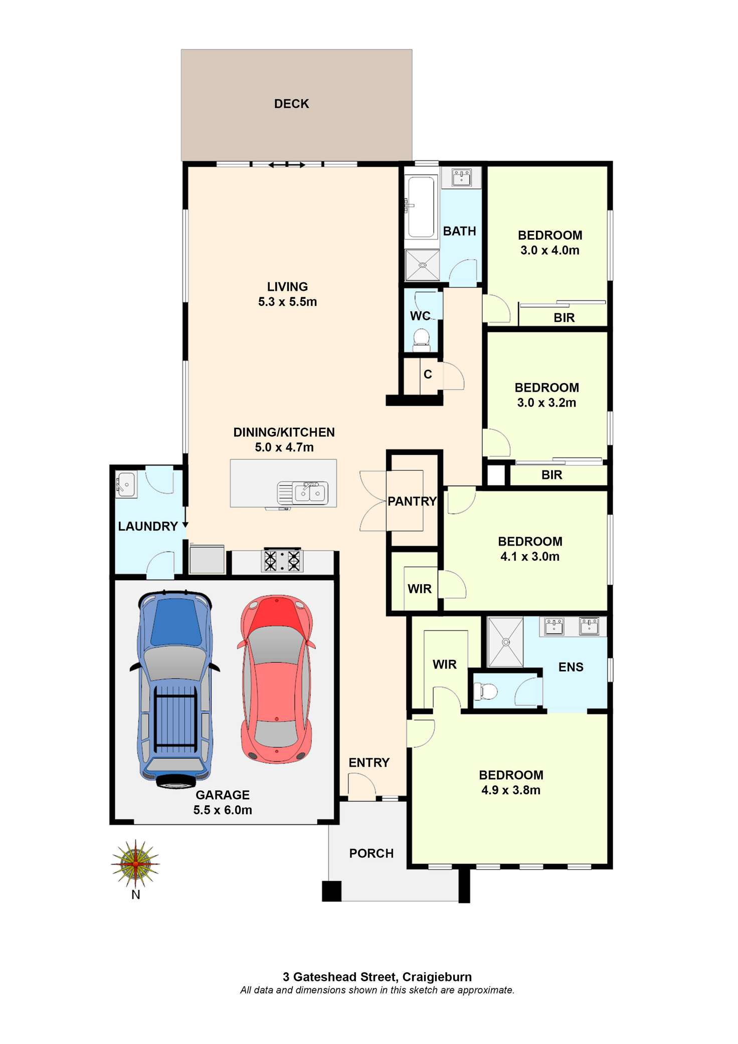 Floorplan of Homely house listing, 3 Gateshead Street, Craigieburn VIC 3064