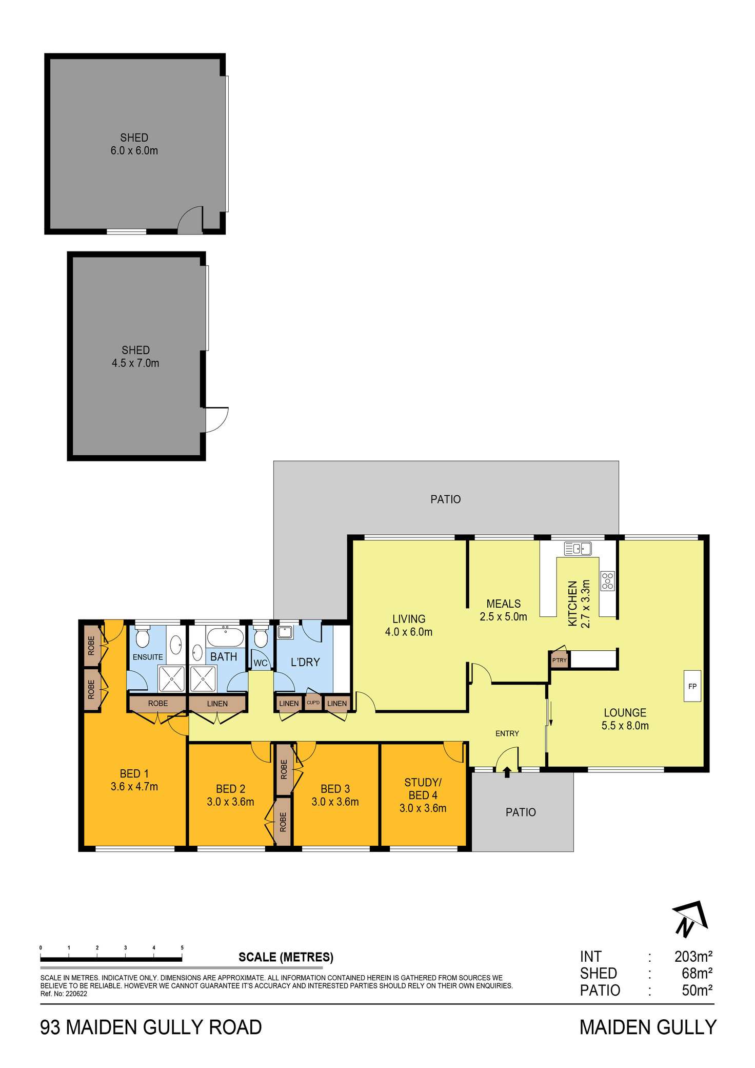 Floorplan of Homely house listing, 93 Maiden Gully Road, Maiden Gully VIC 3551