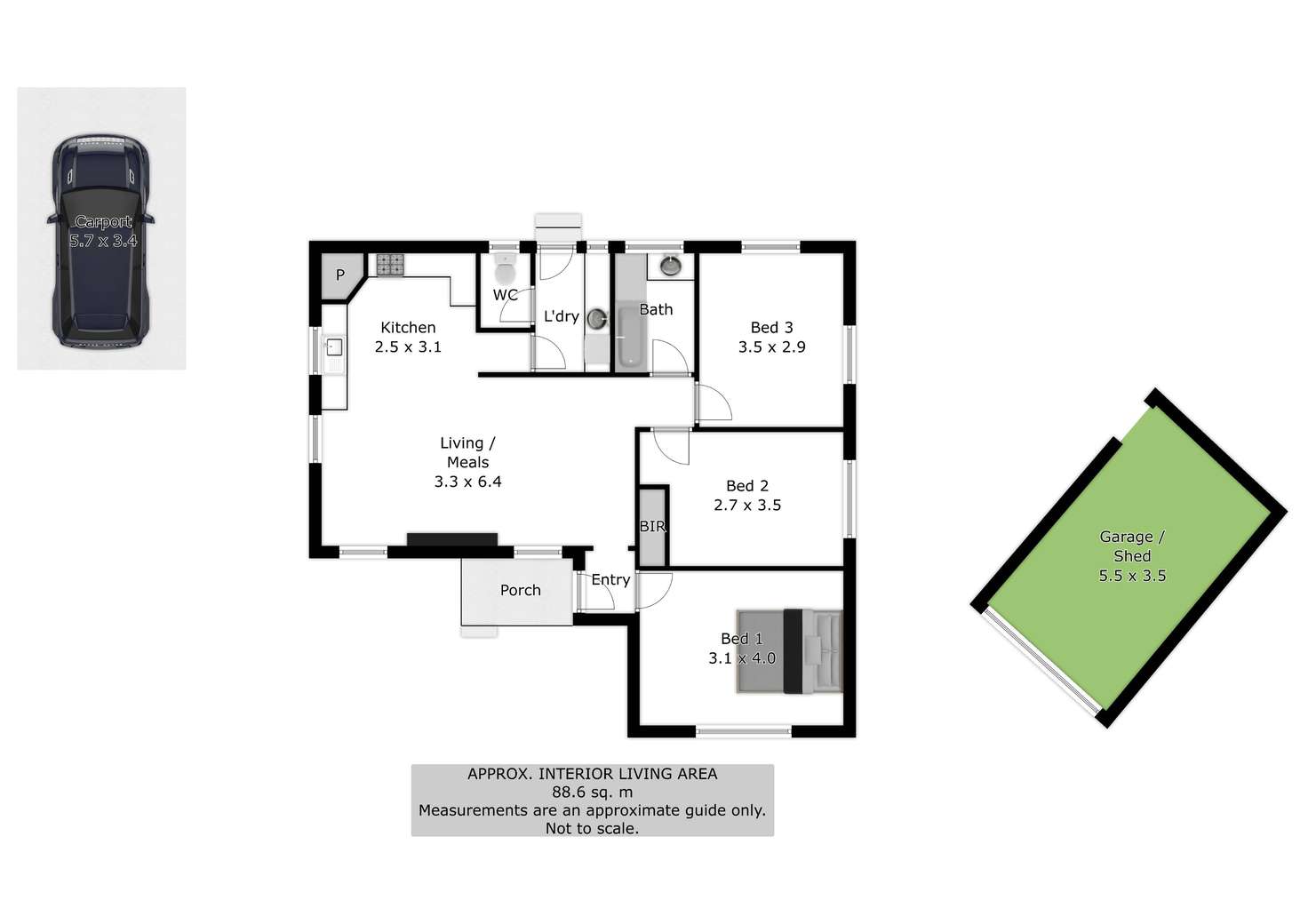 Floorplan of Homely house listing, 55 Elm Street, Wodonga VIC 3690