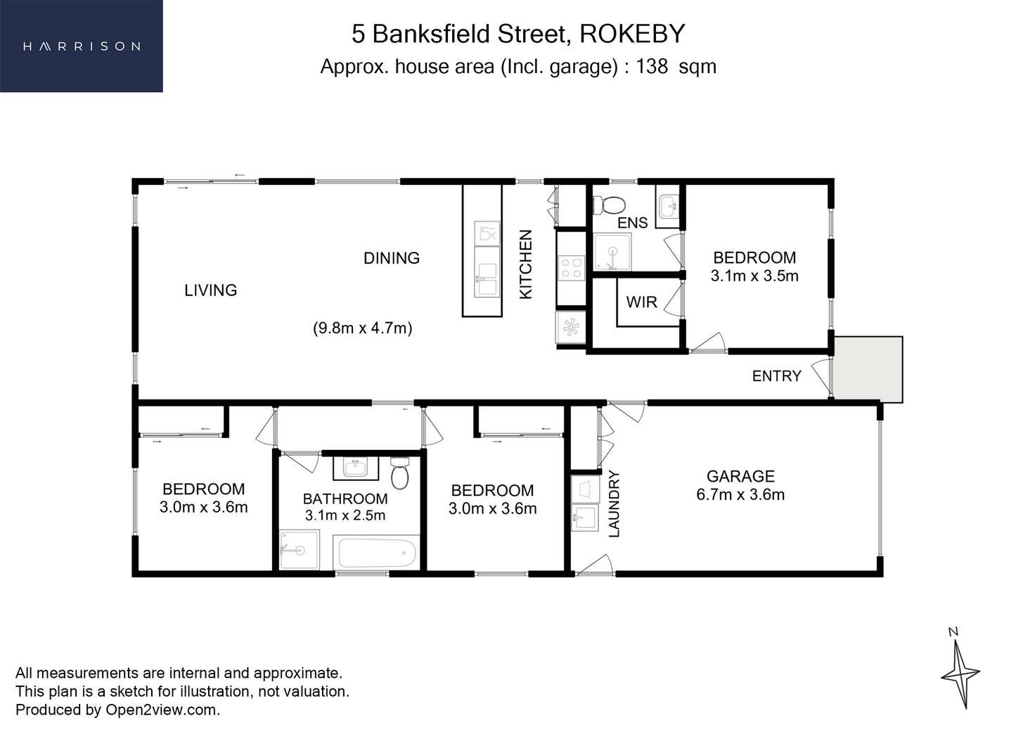 Floorplan of Homely house listing, 5 Banksfield Street, Rokeby TAS 7019