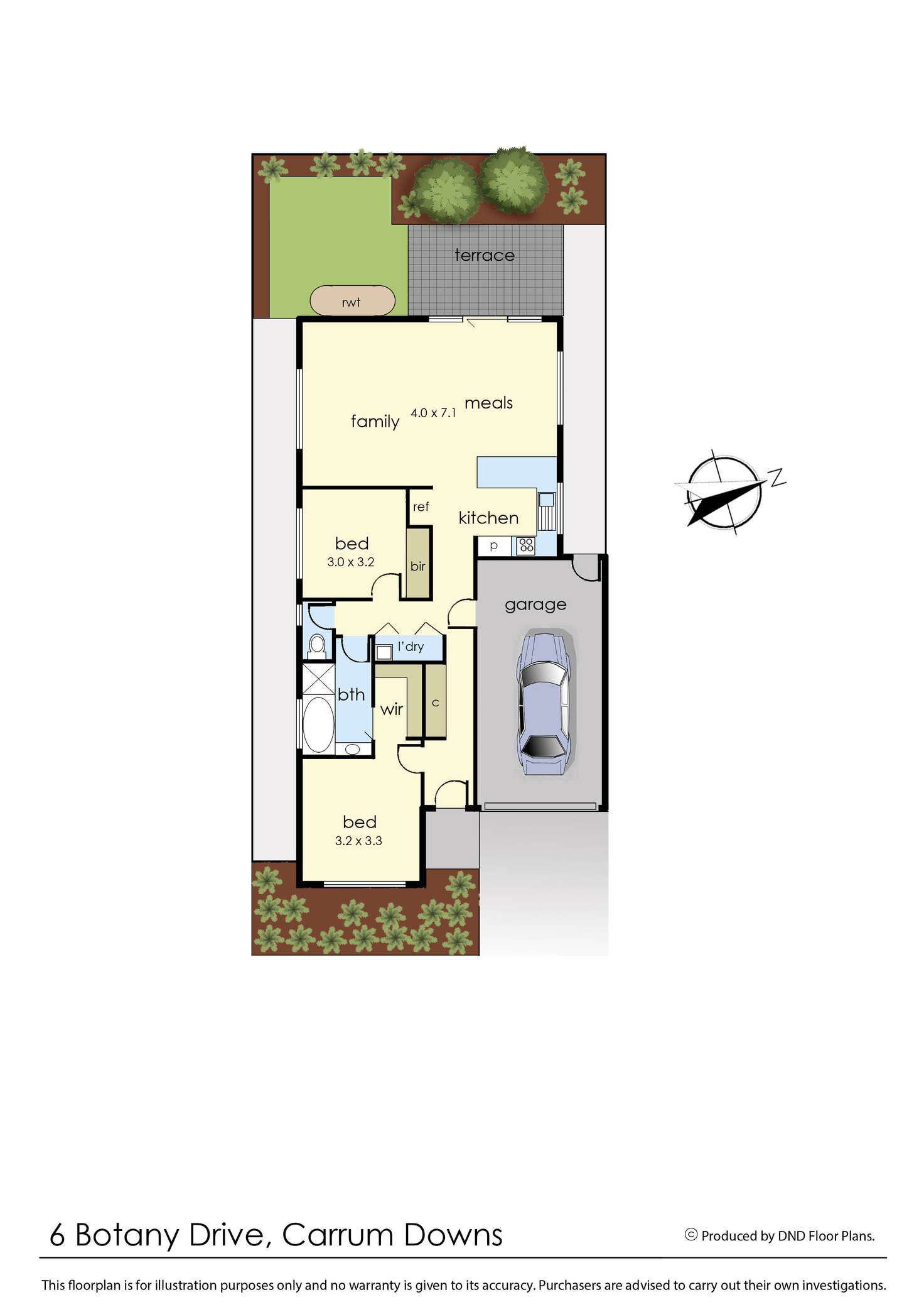 Floorplan of Homely unit listing, 6 Botany Drive, Carrum Downs VIC 3201