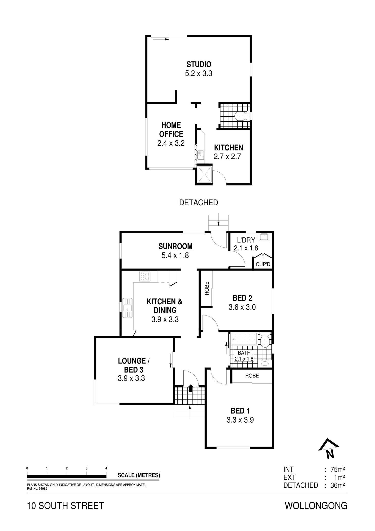Floorplan of Homely house listing, 10 South Street, Wollongong NSW 2500