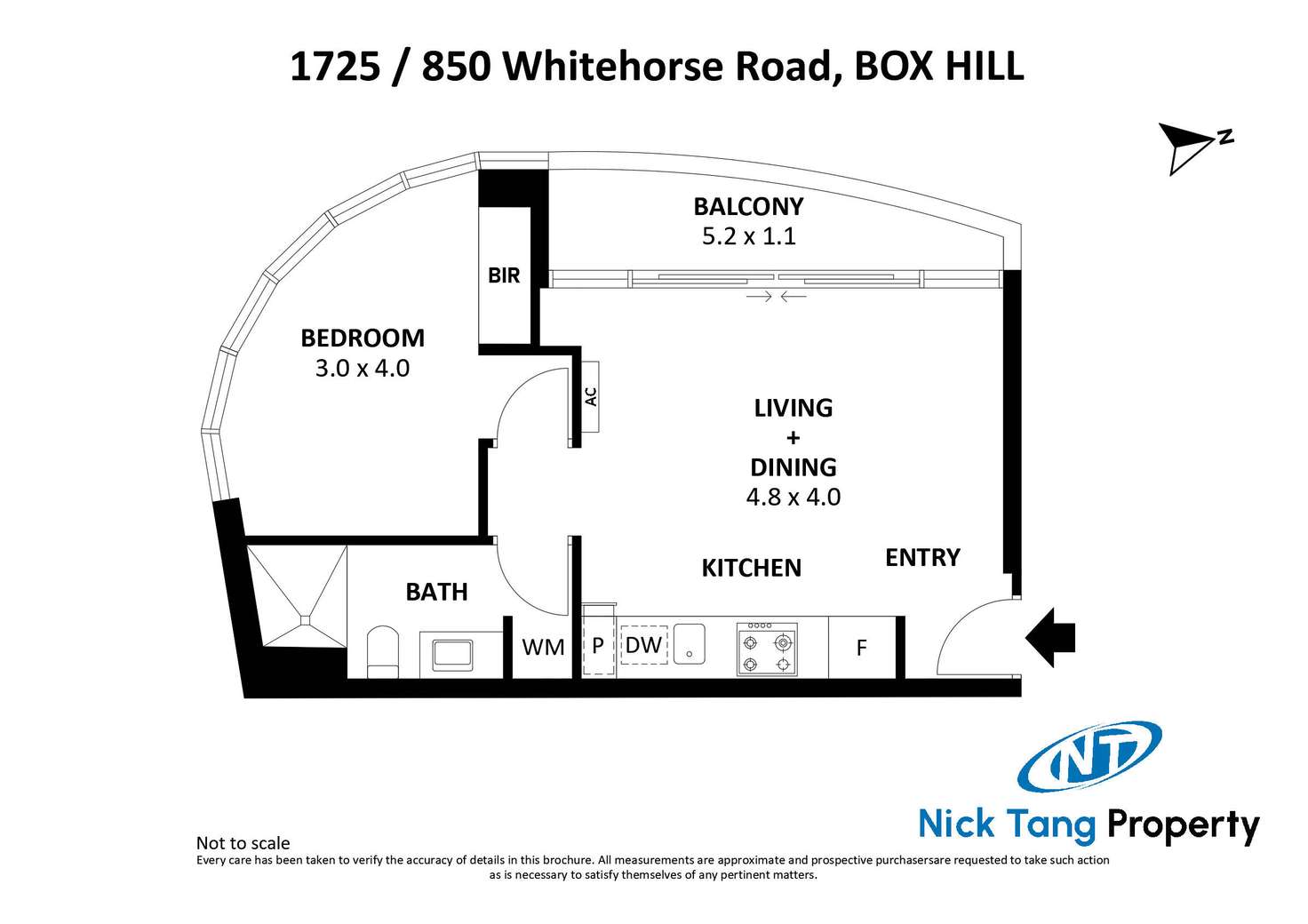 Floorplan of Homely apartment listing, 1725/850 Whitehorse Road, Box Hill VIC 3128