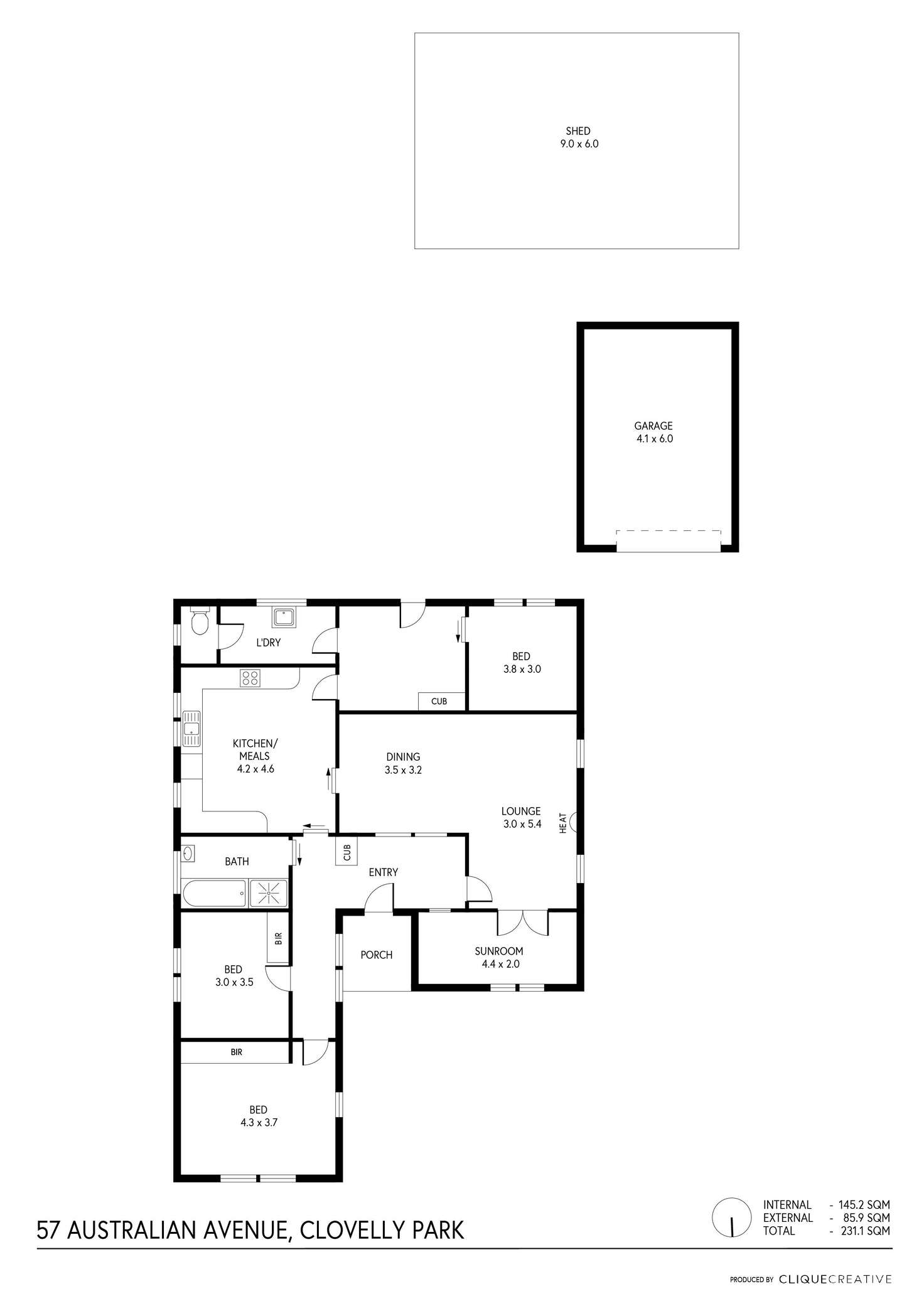 Floorplan of Homely house listing, 57 Australian Avenue, Clovelly Park SA 5042