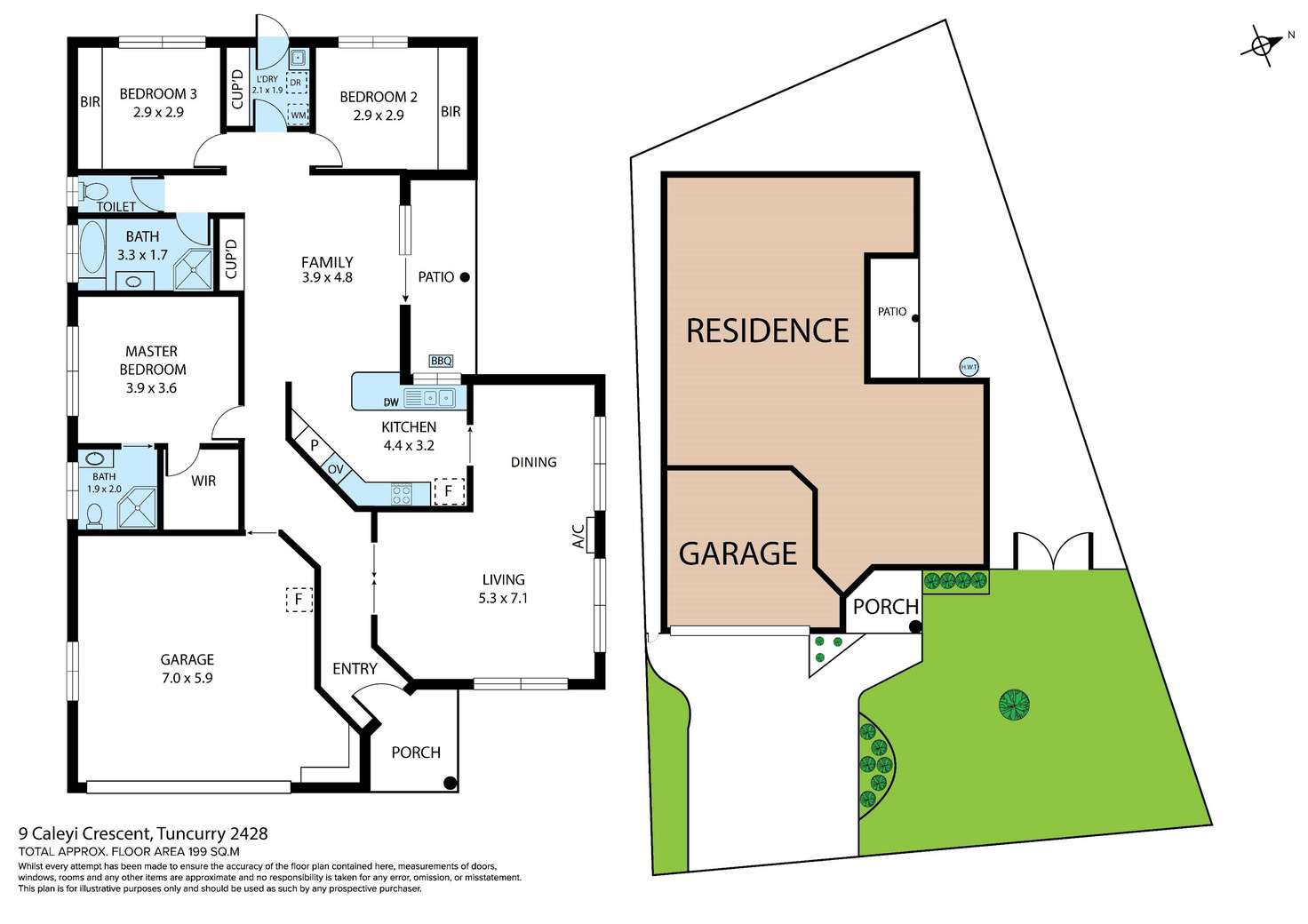 Floorplan of Homely house listing, 9 Caleyi Crescent, Tuncurry NSW 2428