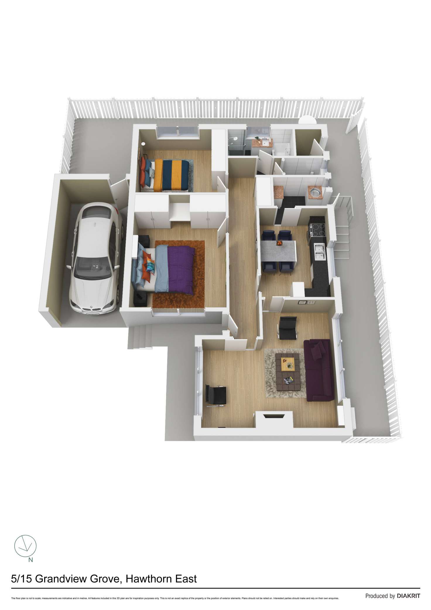 Floorplan of Homely unit listing, 5/15 Grandview Grove, Hawthorn East VIC 3123