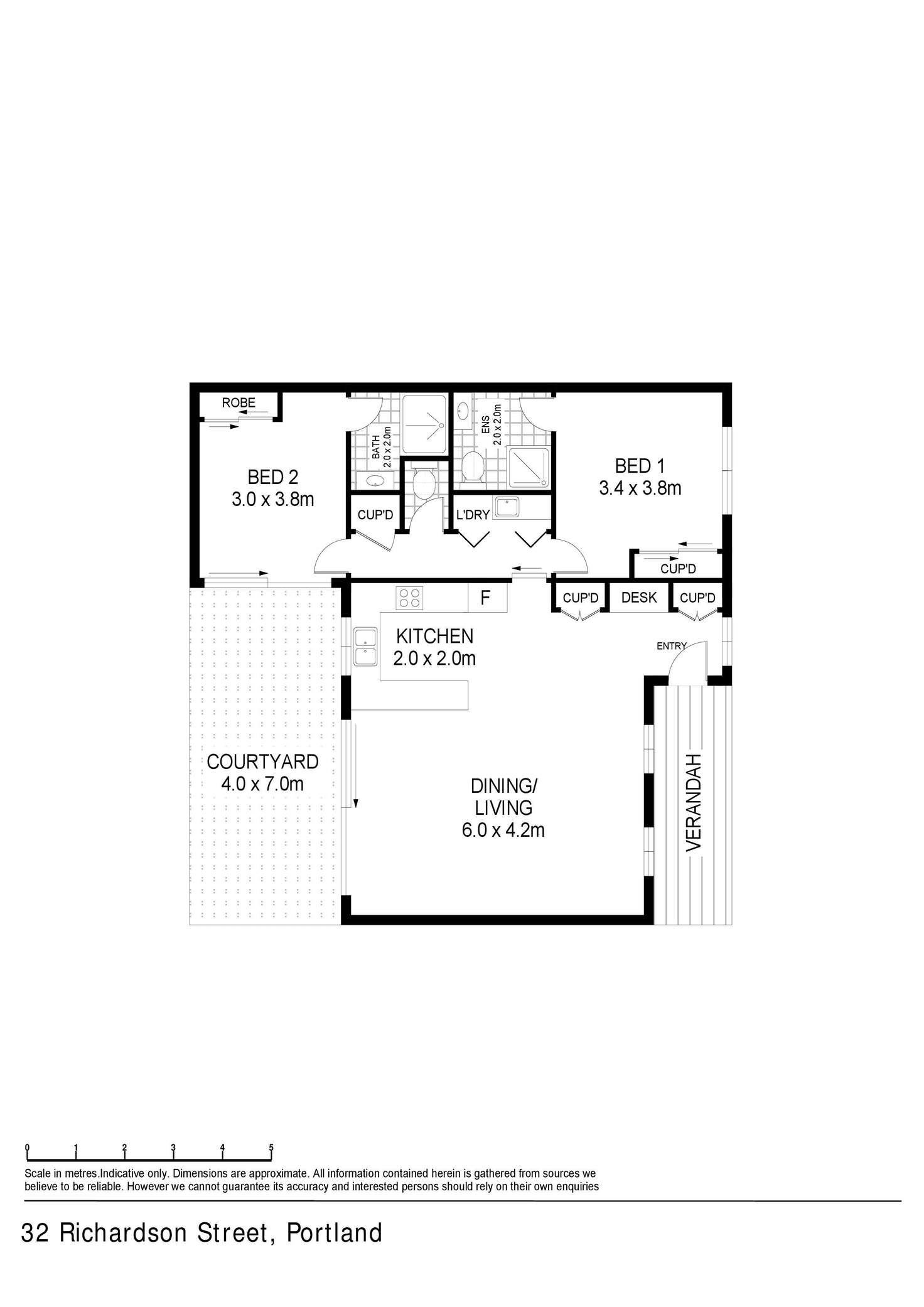Floorplan of Homely unit listing, 32 Richardson Street, Portland VIC 3305