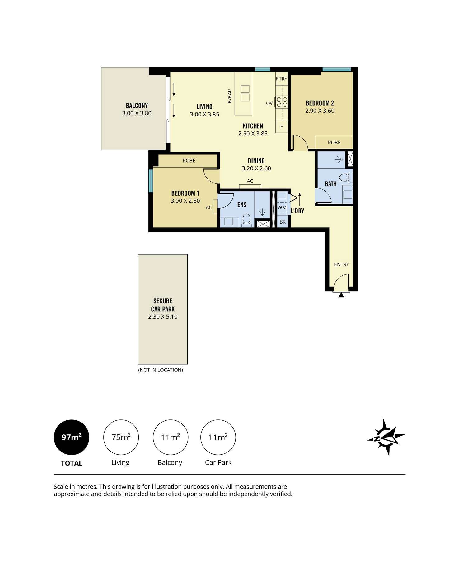 Floorplan of Homely apartment listing, 1515/156 Wright Street, Adelaide SA 5000