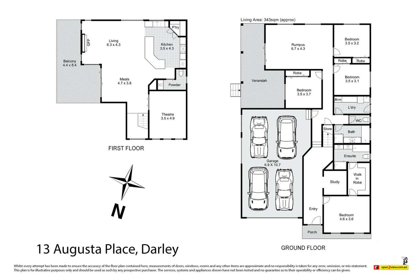Floorplan of Homely house listing, 13 Augusta Place, Darley VIC 3340