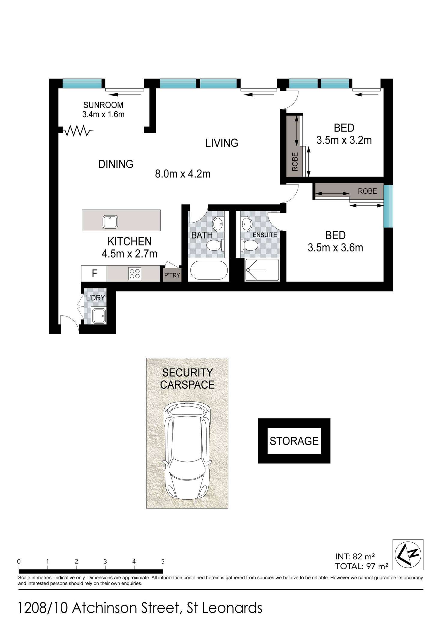 Floorplan of Homely apartment listing, 1208/10 Atchison Street, St Leonards NSW 2065