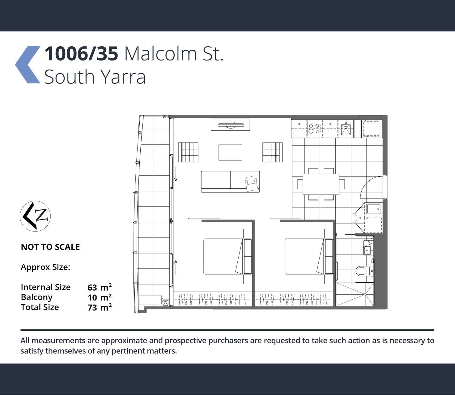 Floorplan of Homely apartment listing, 1006/35 Malcolm Street, South Yarra VIC 3141