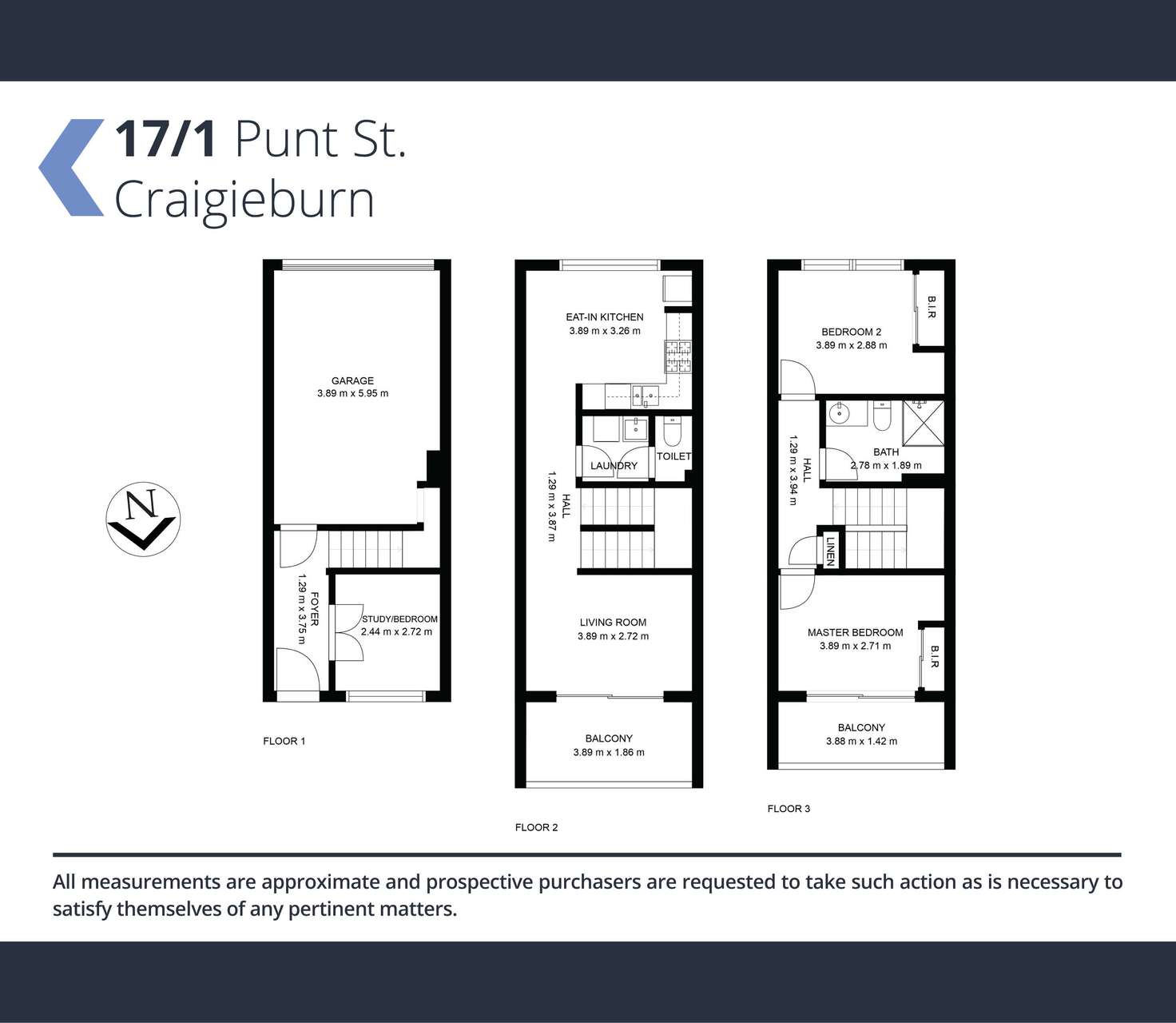 Floorplan of Homely townhouse listing, 17/1-27 Punt Street, Craigieburn VIC 3064