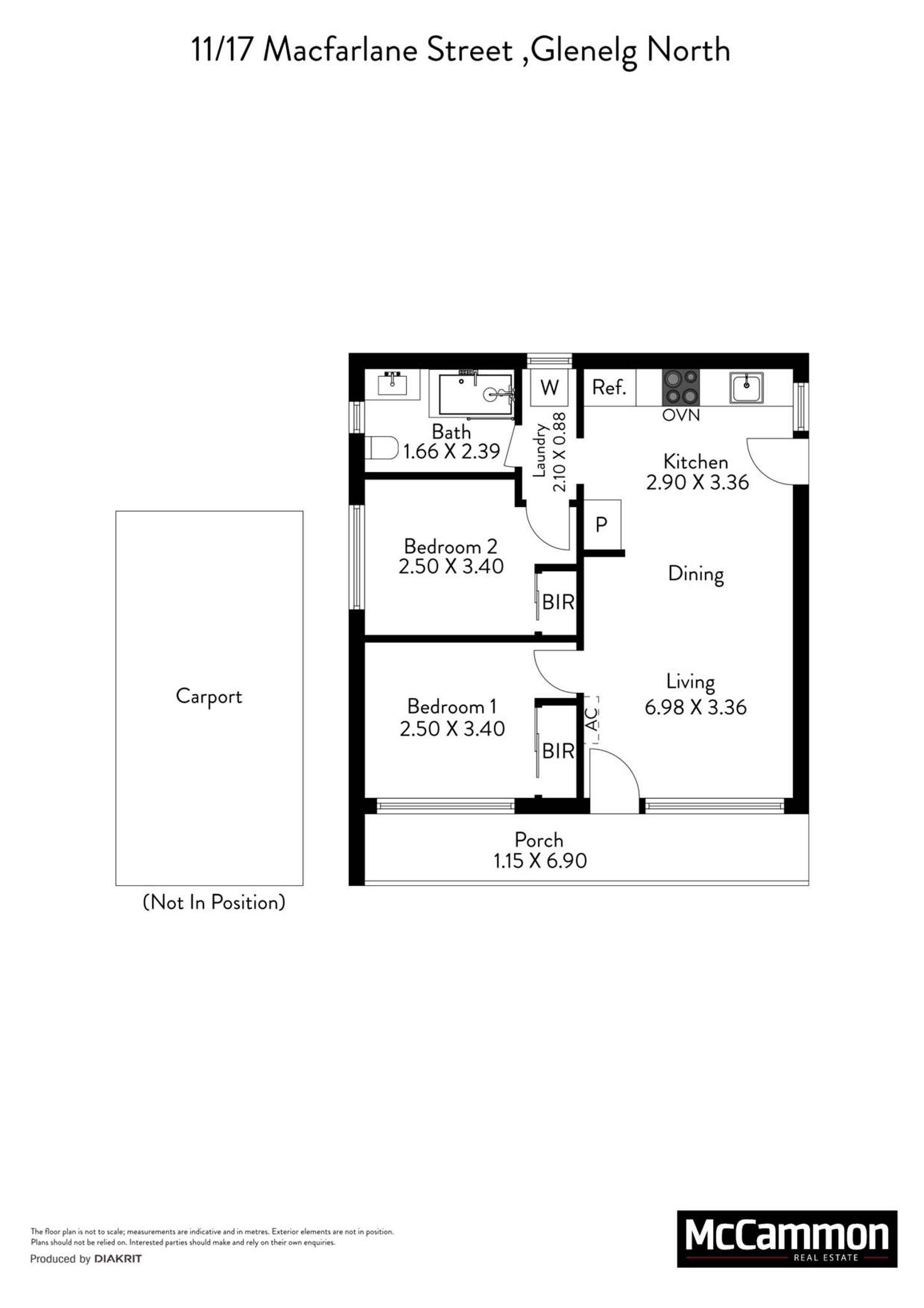 Floorplan of Homely unit listing, 11/17 Macfarlane Street, Glenelg North SA 5045