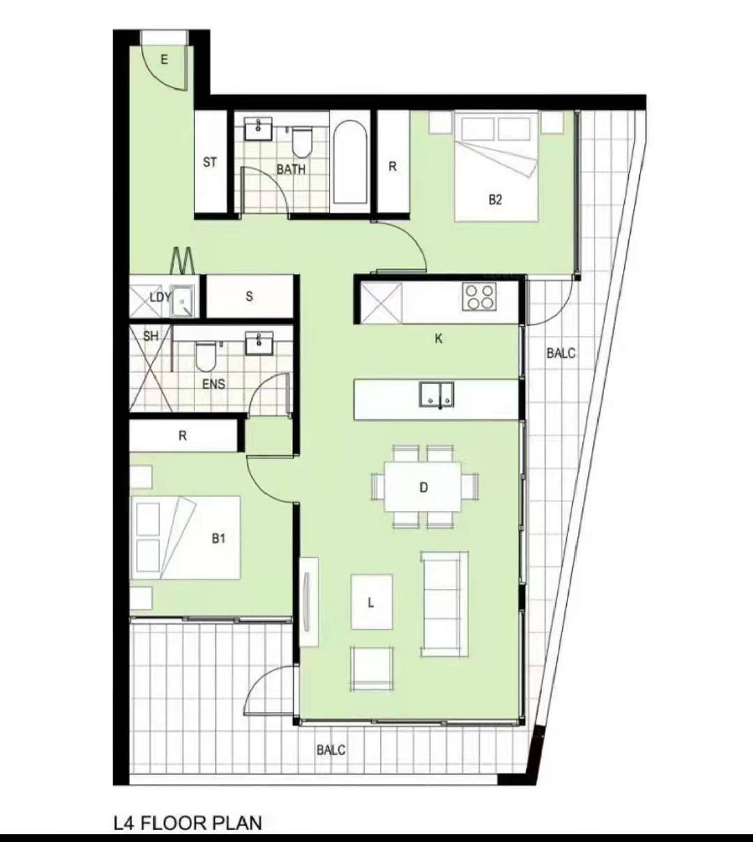 Floorplan of Homely apartment listing, 412/13-15 Mentmore Avenue, Rosebery NSW 2018