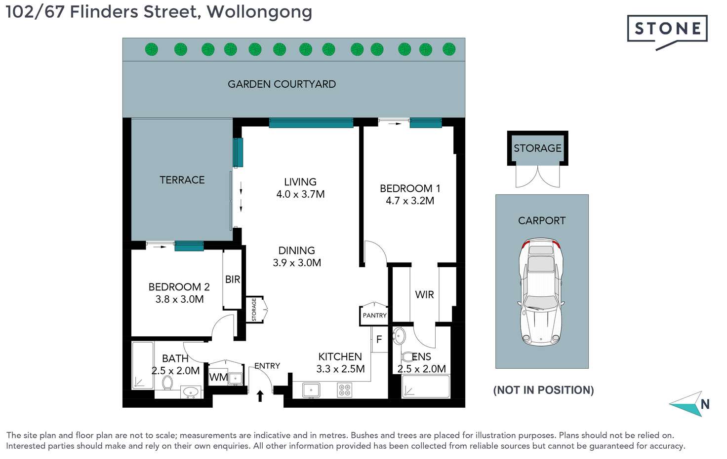 Floorplan of Homely apartment listing, 102/67 Flinders Street, Wollongong NSW 2500