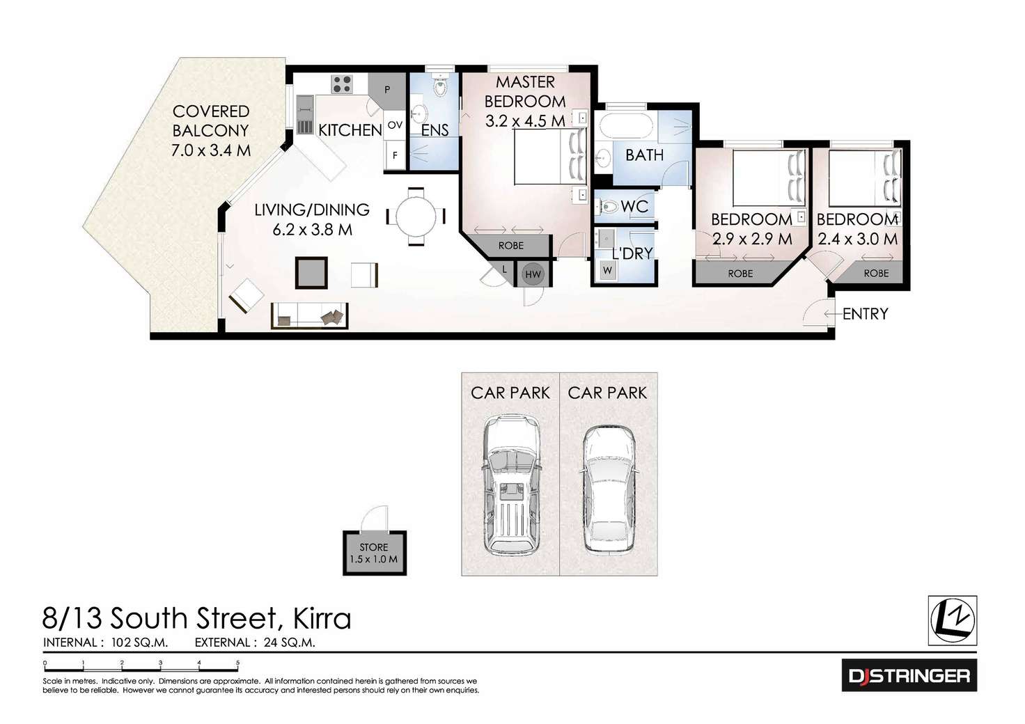 Floorplan of Homely unit listing, 8/13 South Street, Kirra QLD 4225