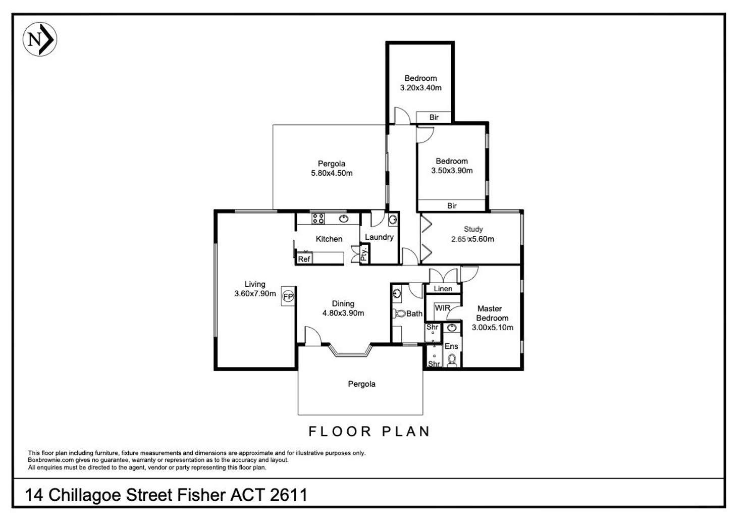 Floorplan of Homely house listing, 14 Chillagoe Street, Fisher ACT 2611
