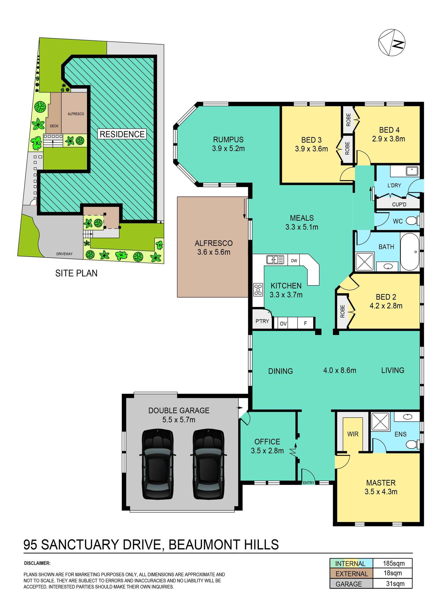 Floorplan of Homely house listing, 95 Sanctuary Drive, Beaumont Hills NSW 2155