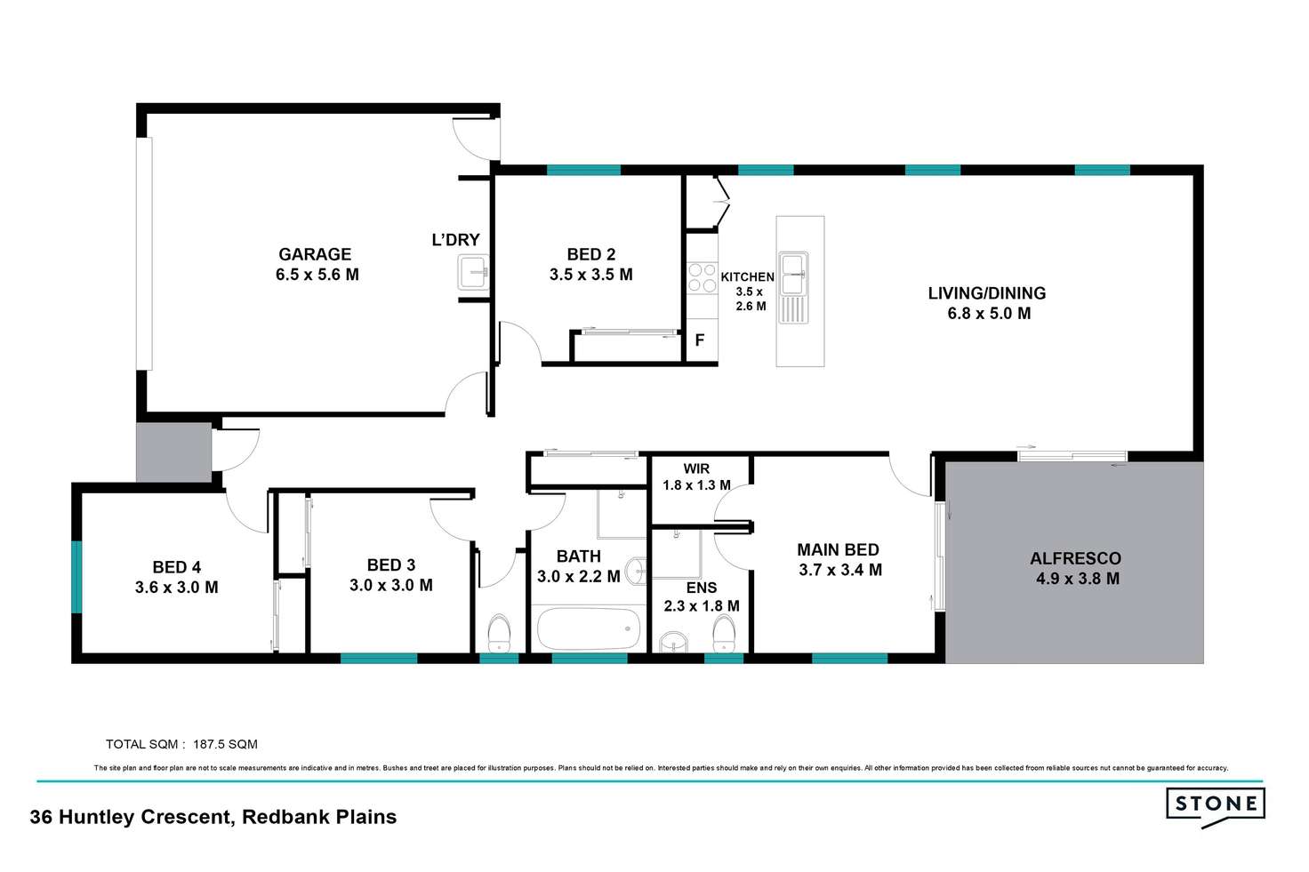 Floorplan of Homely house listing, 36 Huntley Crescent, Redbank Plains QLD 4301