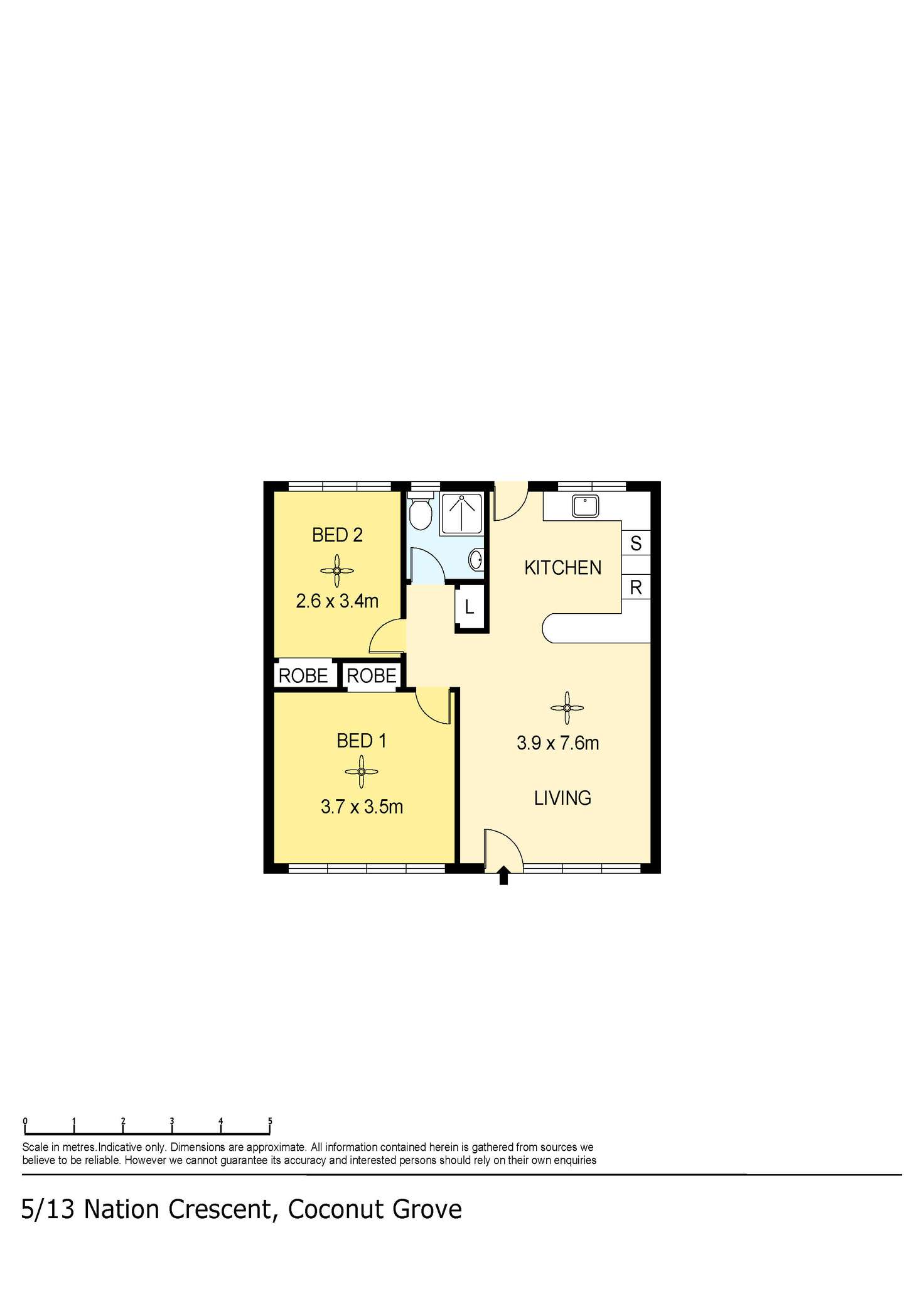 Floorplan of Homely unit listing, 5/13 Nation Crescent, Coconut Grove NT 810