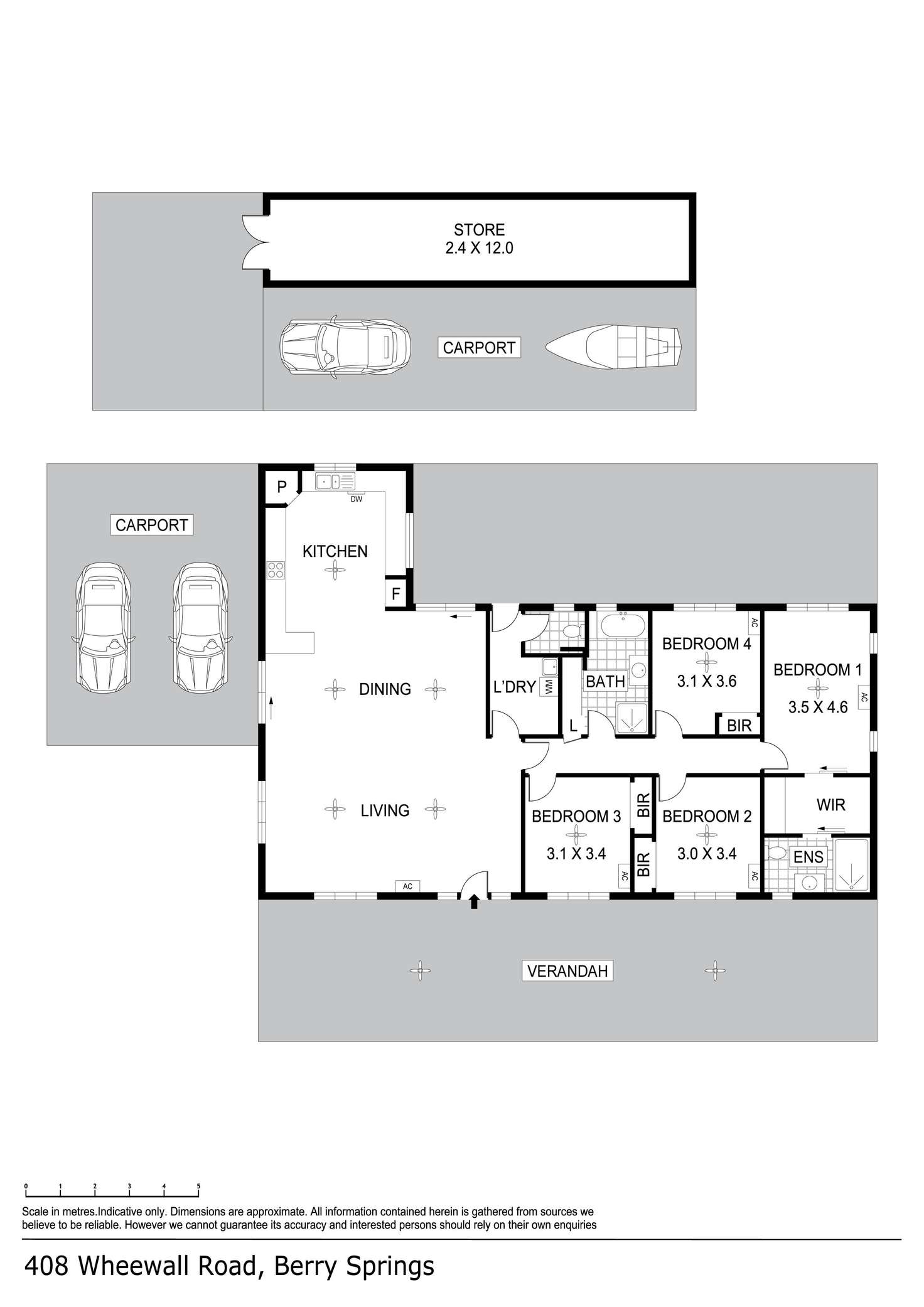 Floorplan of Homely house listing, 408 Wheewall Road, Berry Springs NT 838