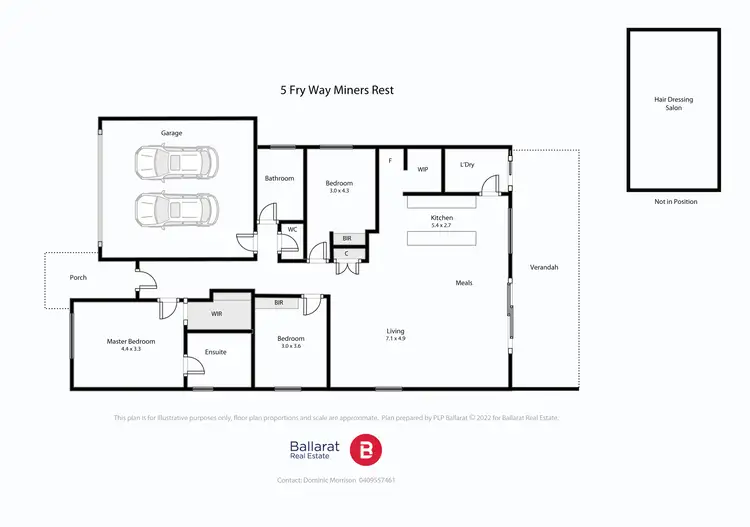 Floorplan of Homely house listing, 5 Fry Way, Miners Rest VIC 3352
