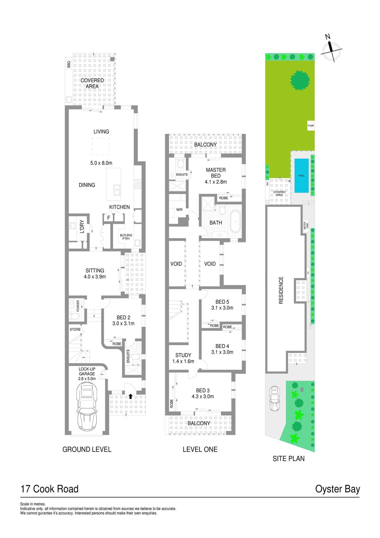 Floorplan of Homely semiDetached listing, 17A Cook Road, Oyster Bay NSW 2225