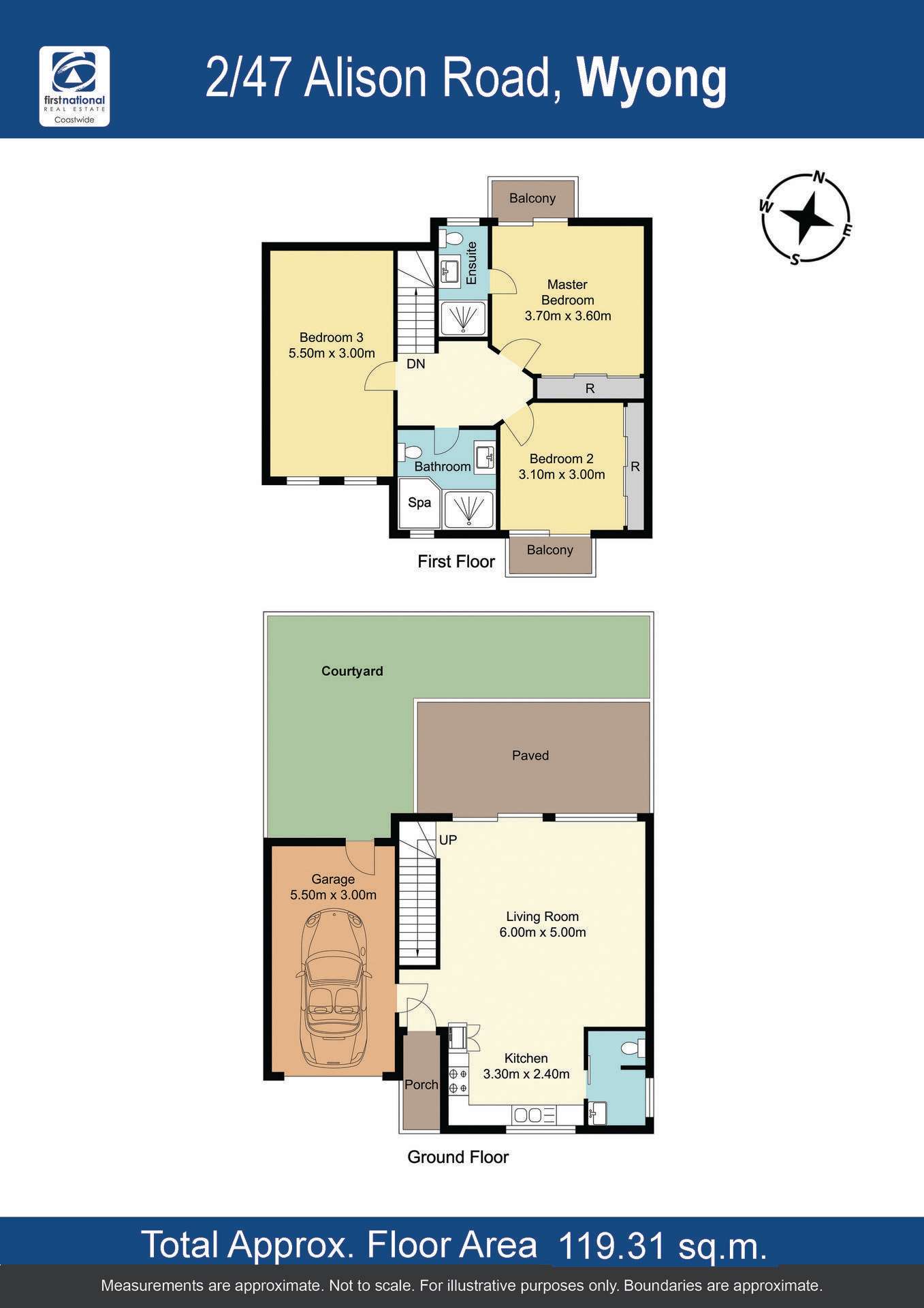 Floorplan of Homely townhouse listing, 2/47 Alison Road, Wyong NSW 2259