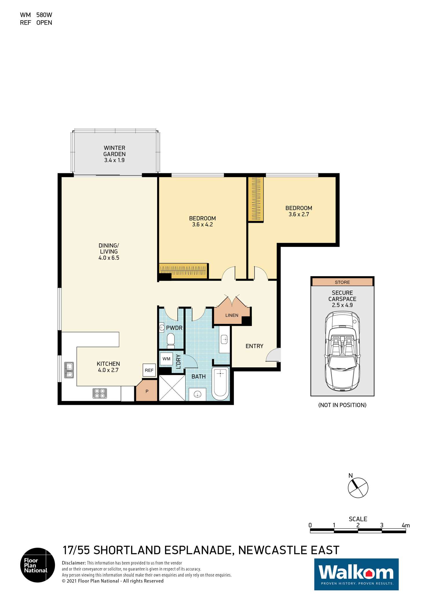 Floorplan of Homely apartment listing, 17/55 Shortland Esplanade, Newcastle East NSW 2300