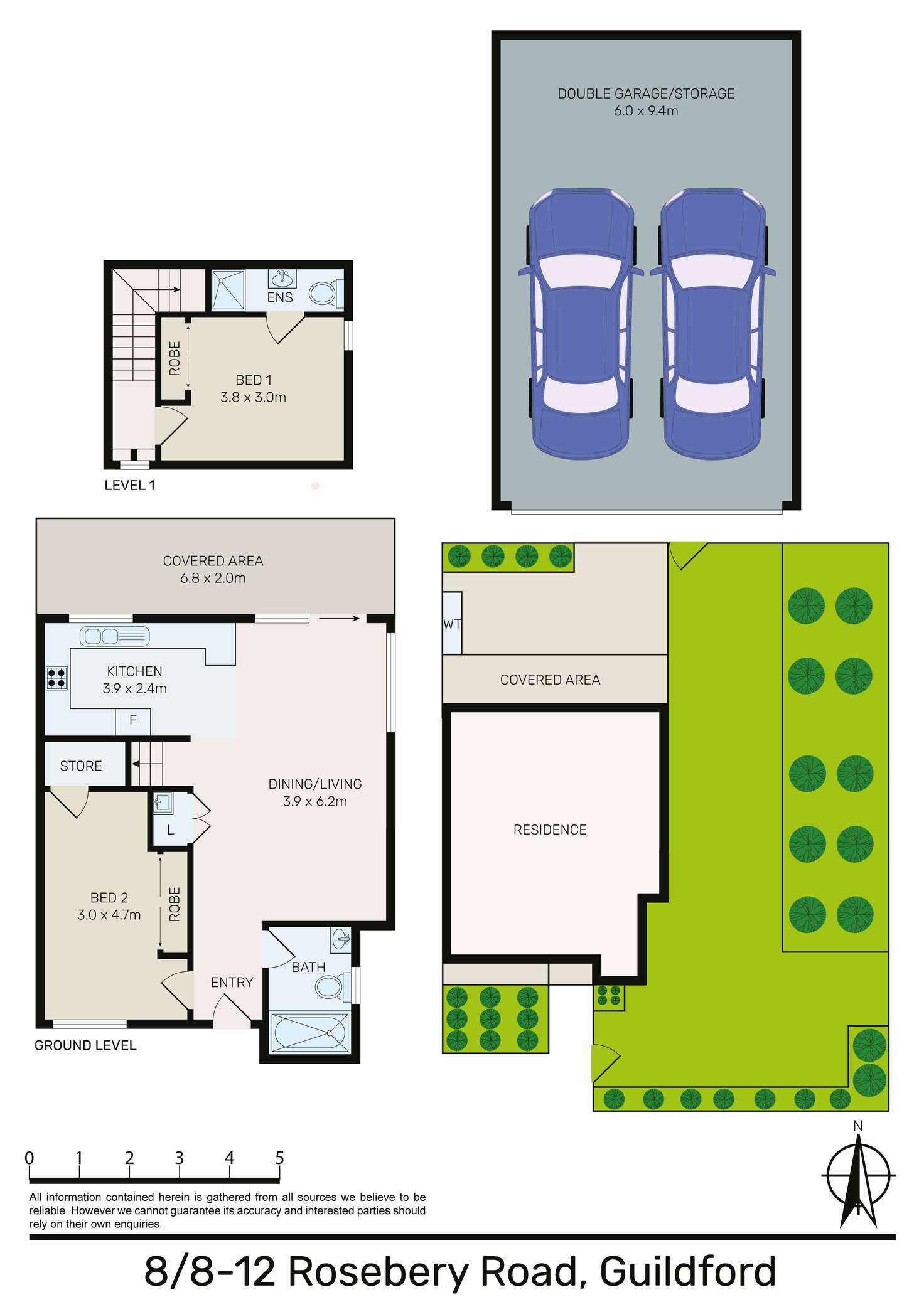 Floorplan of Homely townhouse listing, 8/8-12 Rosebery Road, Guildford NSW 2161