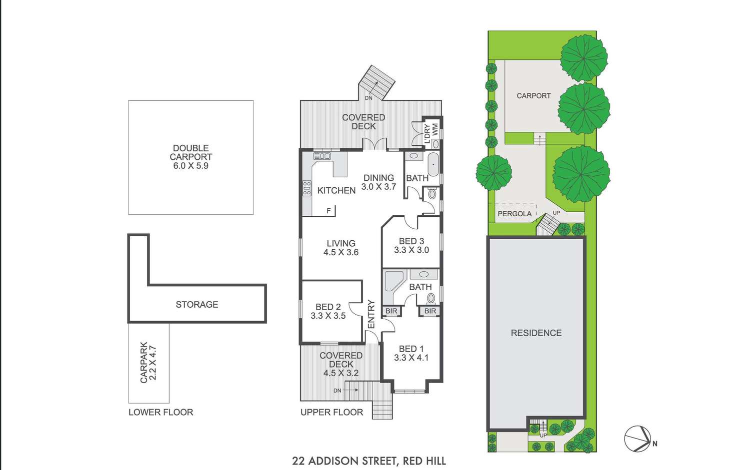 Floorplan of Homely house listing, 22 Addison Street, Red Hill QLD 4059