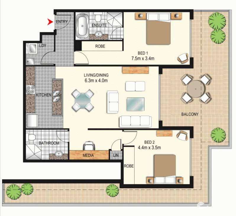 Floorplan of Homely apartment listing, 52/635 Gardeners Road, Mascot NSW 2020
