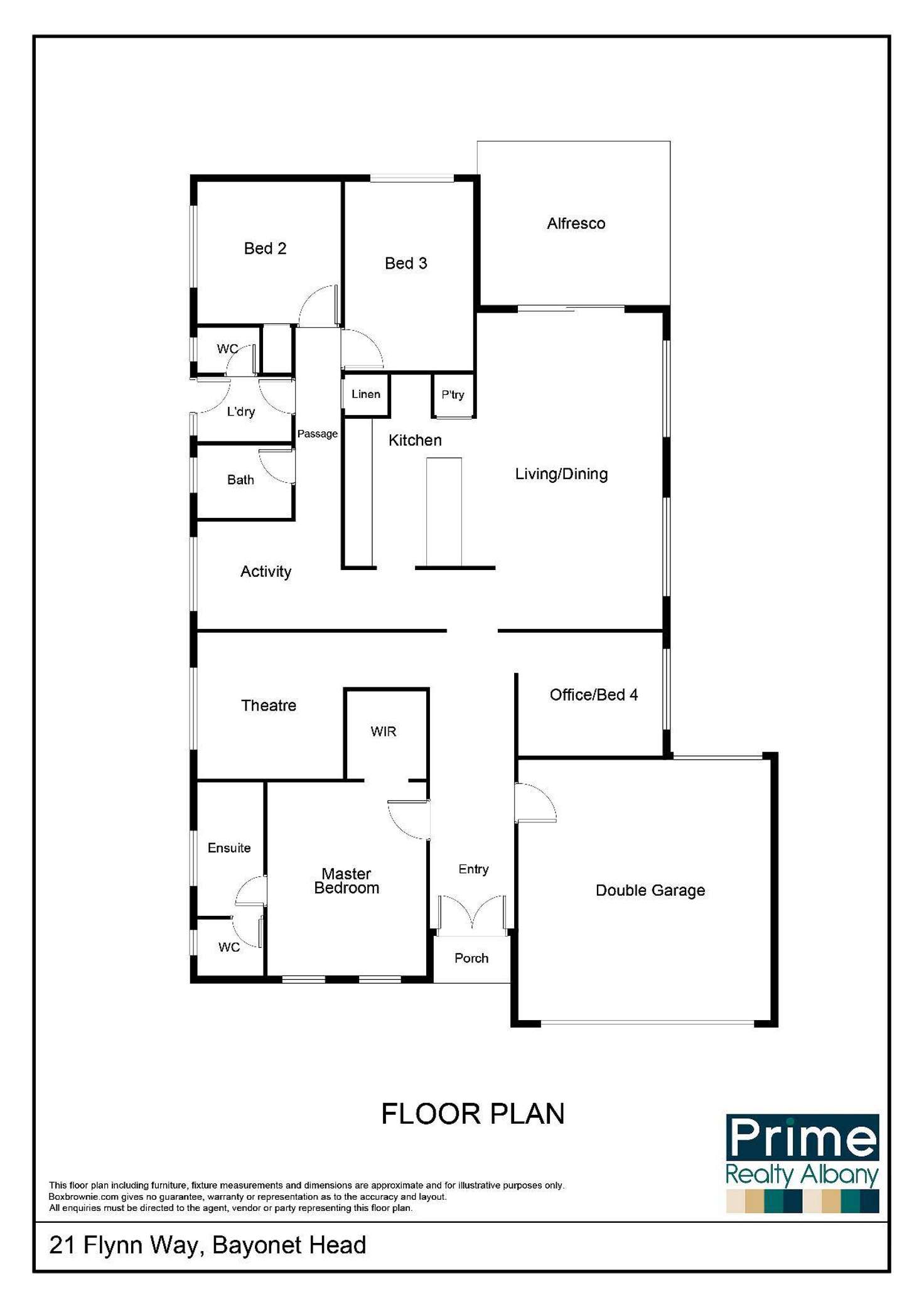Floorplan of Homely house listing, 21 Flynn Way, Bayonet Head WA 6330