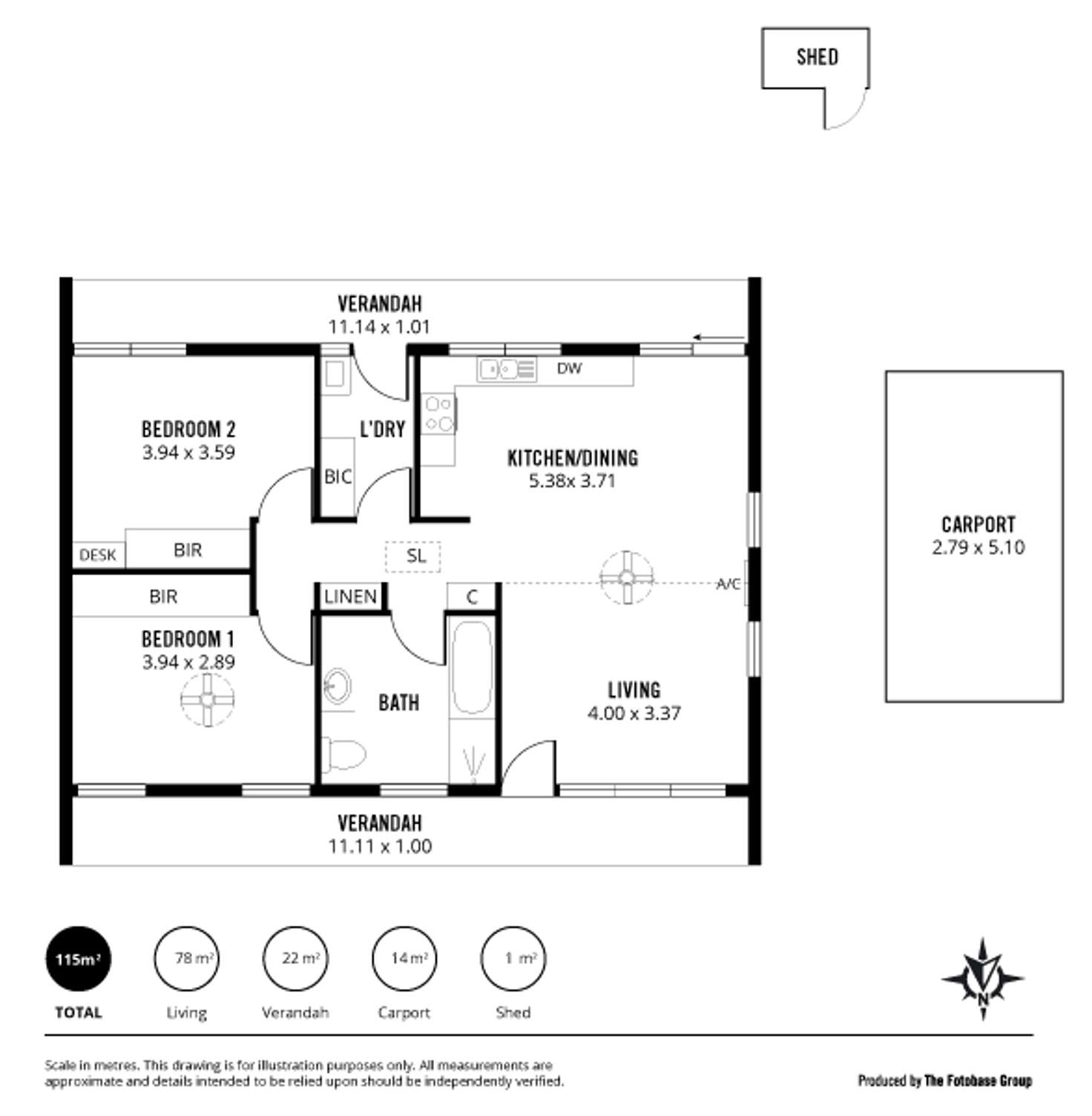 Floorplan of Homely unit listing, 6/32 Hampden Street, Firle SA 5070