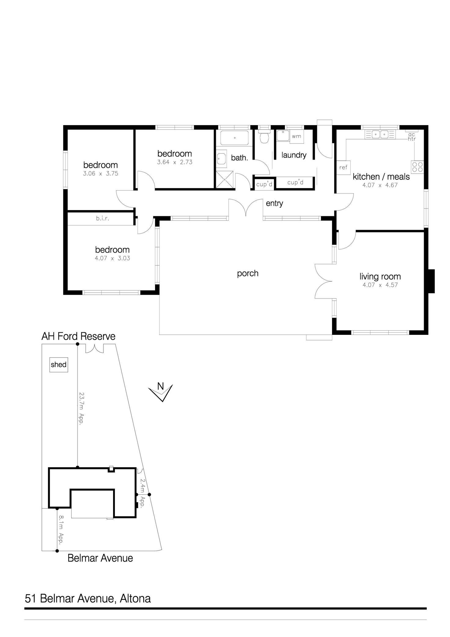 Floorplan of Homely house listing, 51 Belmar Avenue, Altona VIC 3018