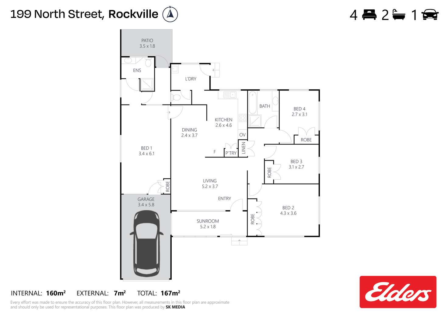Floorplan of Homely house listing, 199 North Street, Rockville QLD 4350