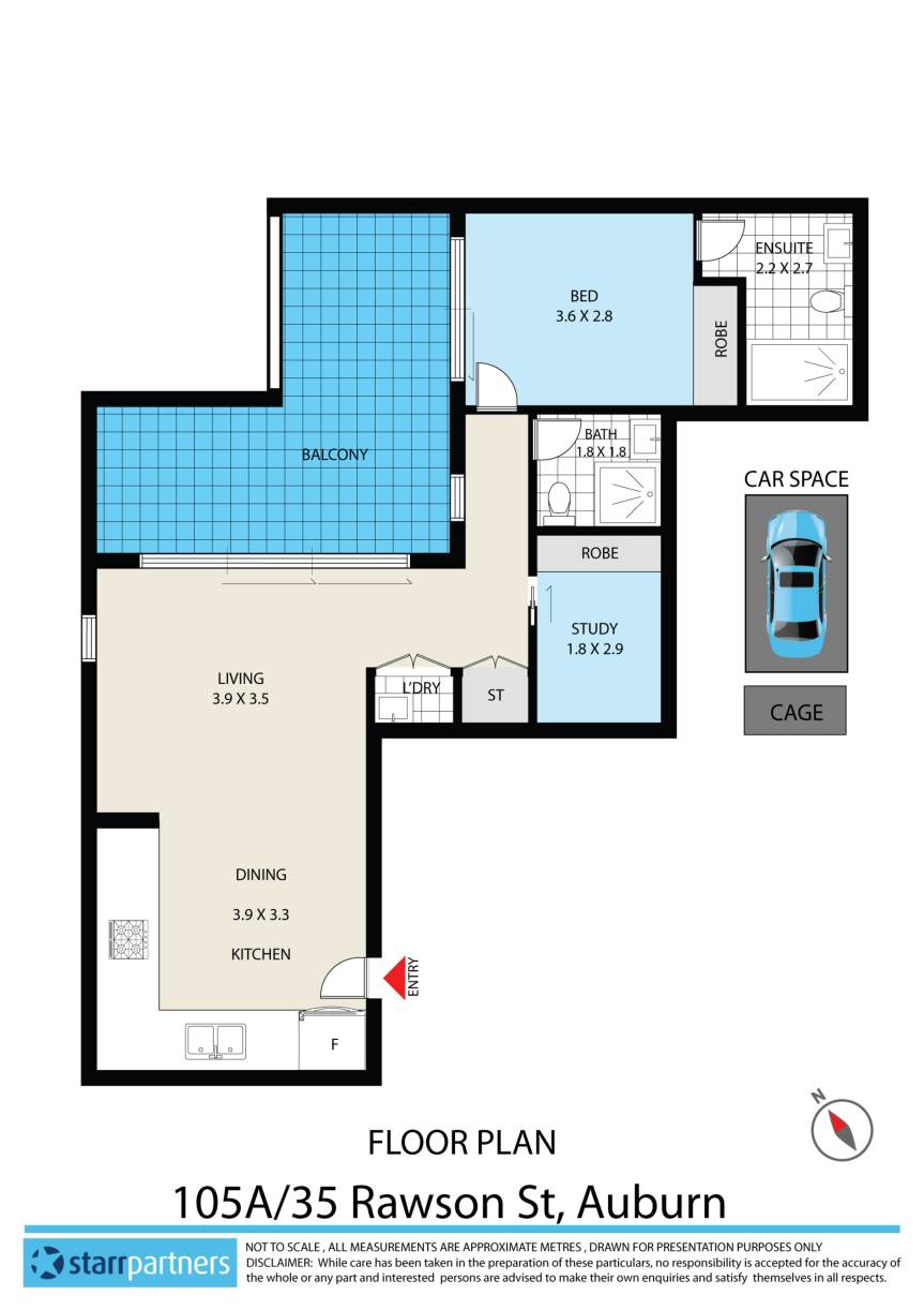 Floorplan of Homely unit listing, 105A/35 Rawson Street, Auburn NSW 2144