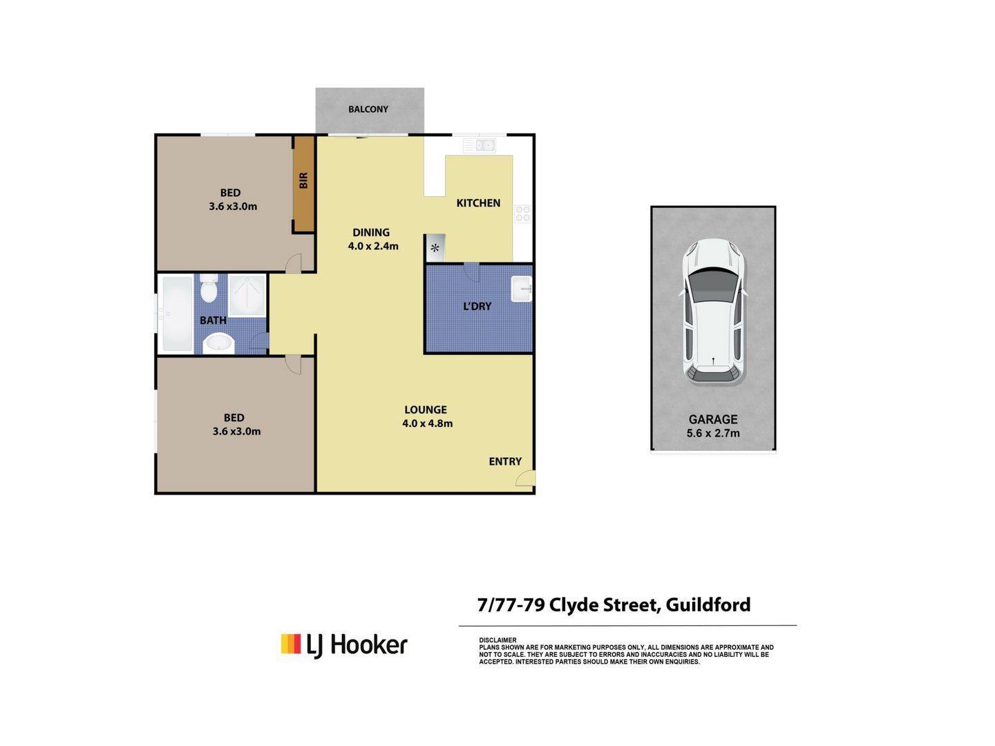 Floorplan of Homely unit listing, 7/77-79 Clyde Street, Guildford NSW 2161