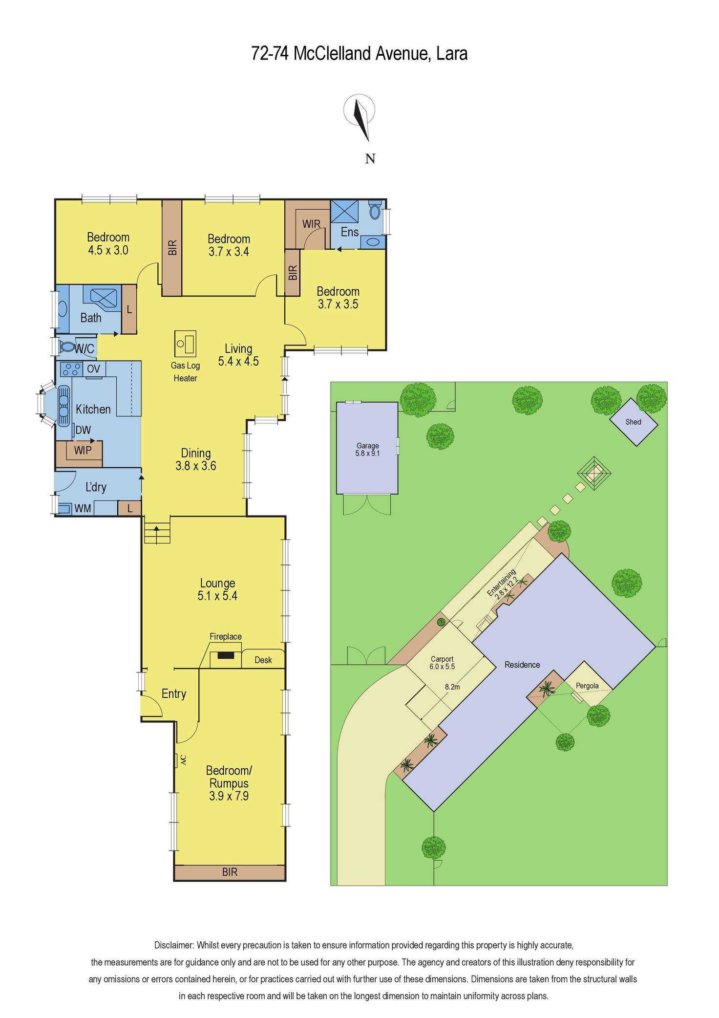 Floorplan of Homely house listing, 72-74 McClelland Avenue, Lara VIC 3212