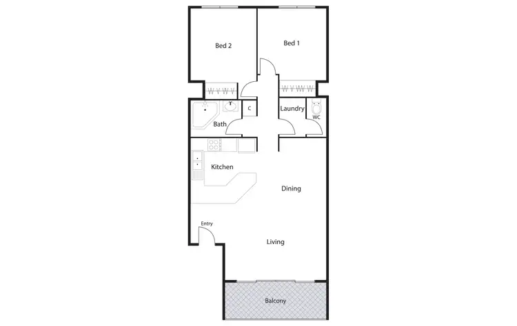 Floorplan of Homely unit listing, 24/53 McMillan Crescent, Griffith ACT 2603