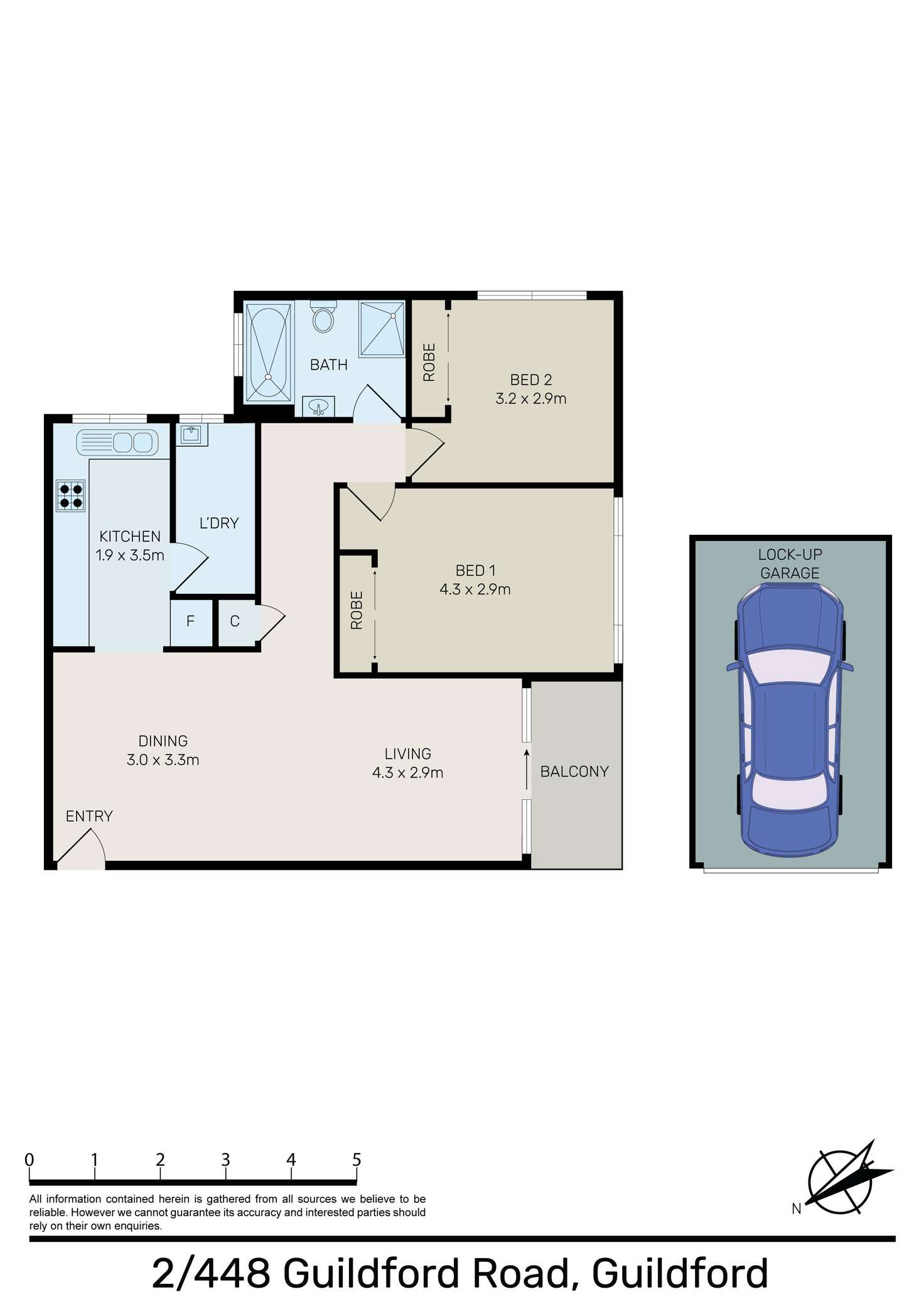 Floorplan of Homely unit listing, 2/448 Guildford Road, Guildford NSW 2161