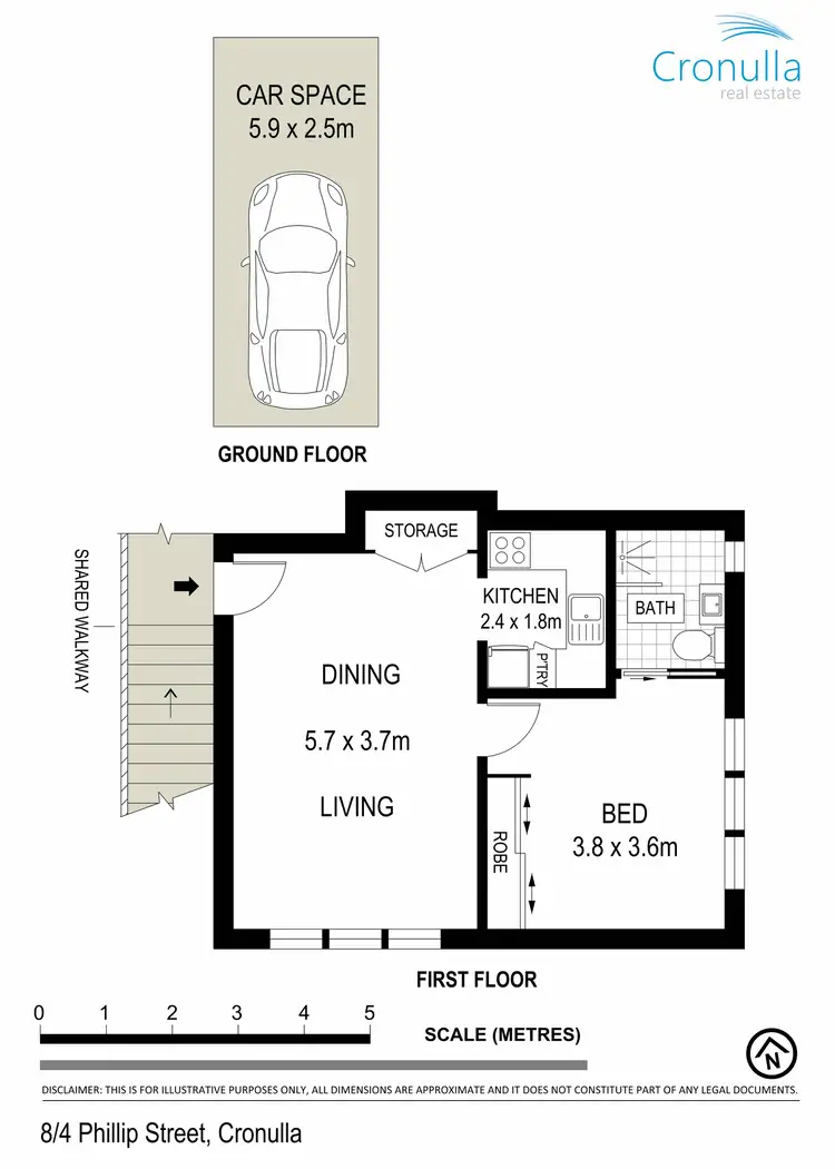 Floorplan of Homely apartment listing, 8/4 Philip Street, Cronulla NSW 2230